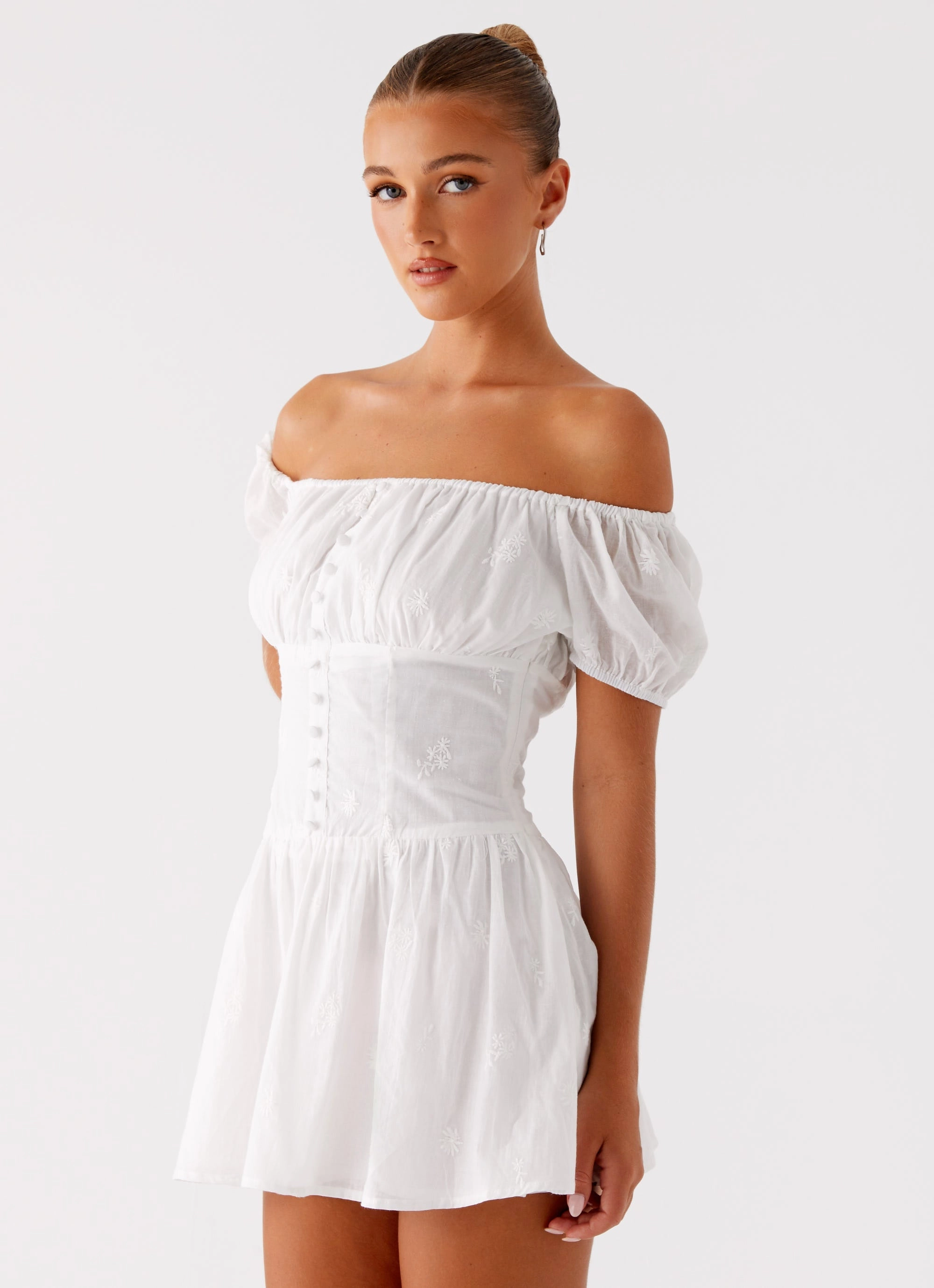 Anthem Mini Dress - Ivory Flexible Mood Chic Rhythm