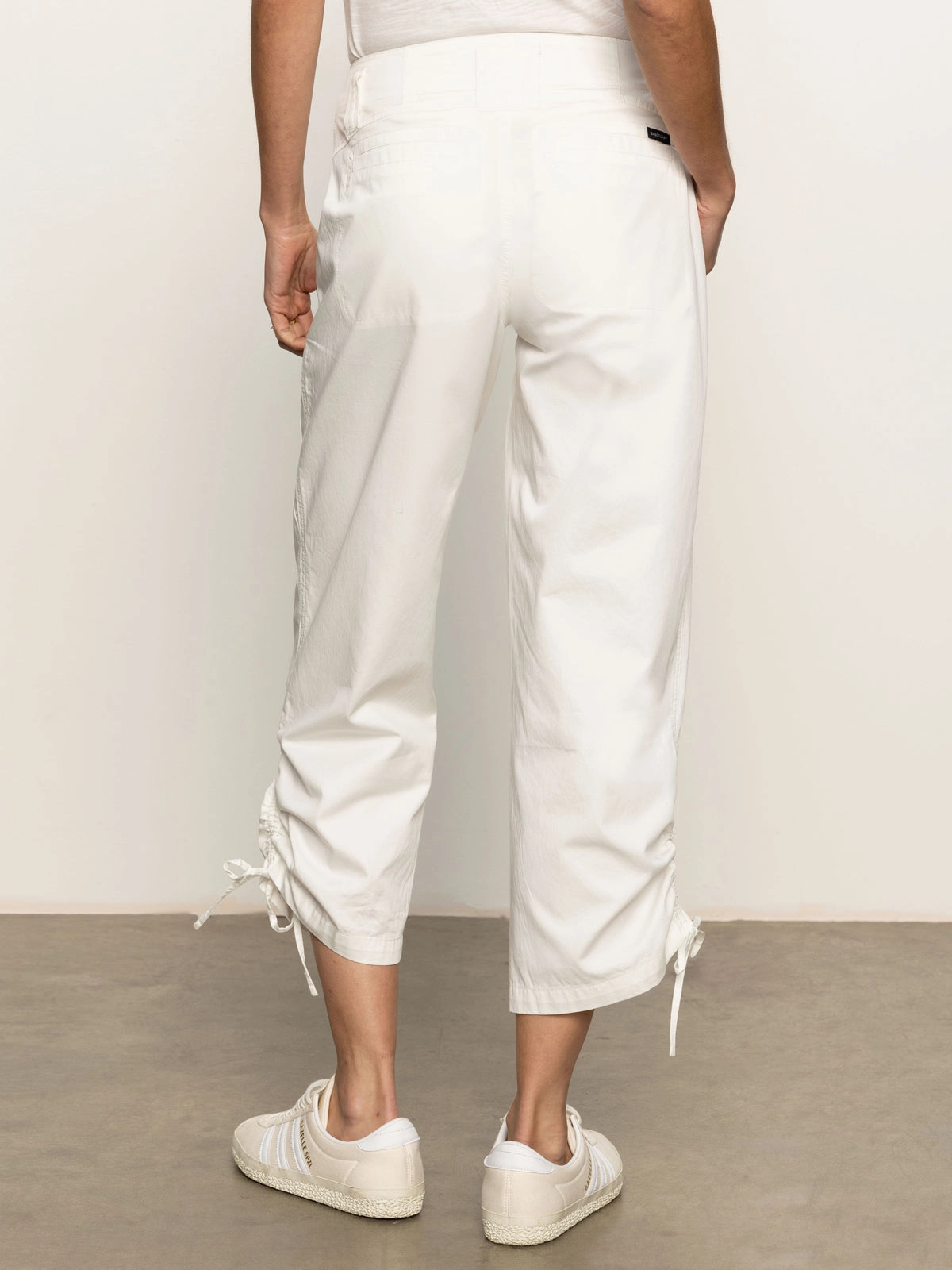 Utility High Rise Capri Pant Bleached White Unlined Design Anti Fade Technology