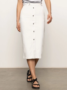 Carrier Denim Skirt Bleached White NeutralPalette Contemporary Cut