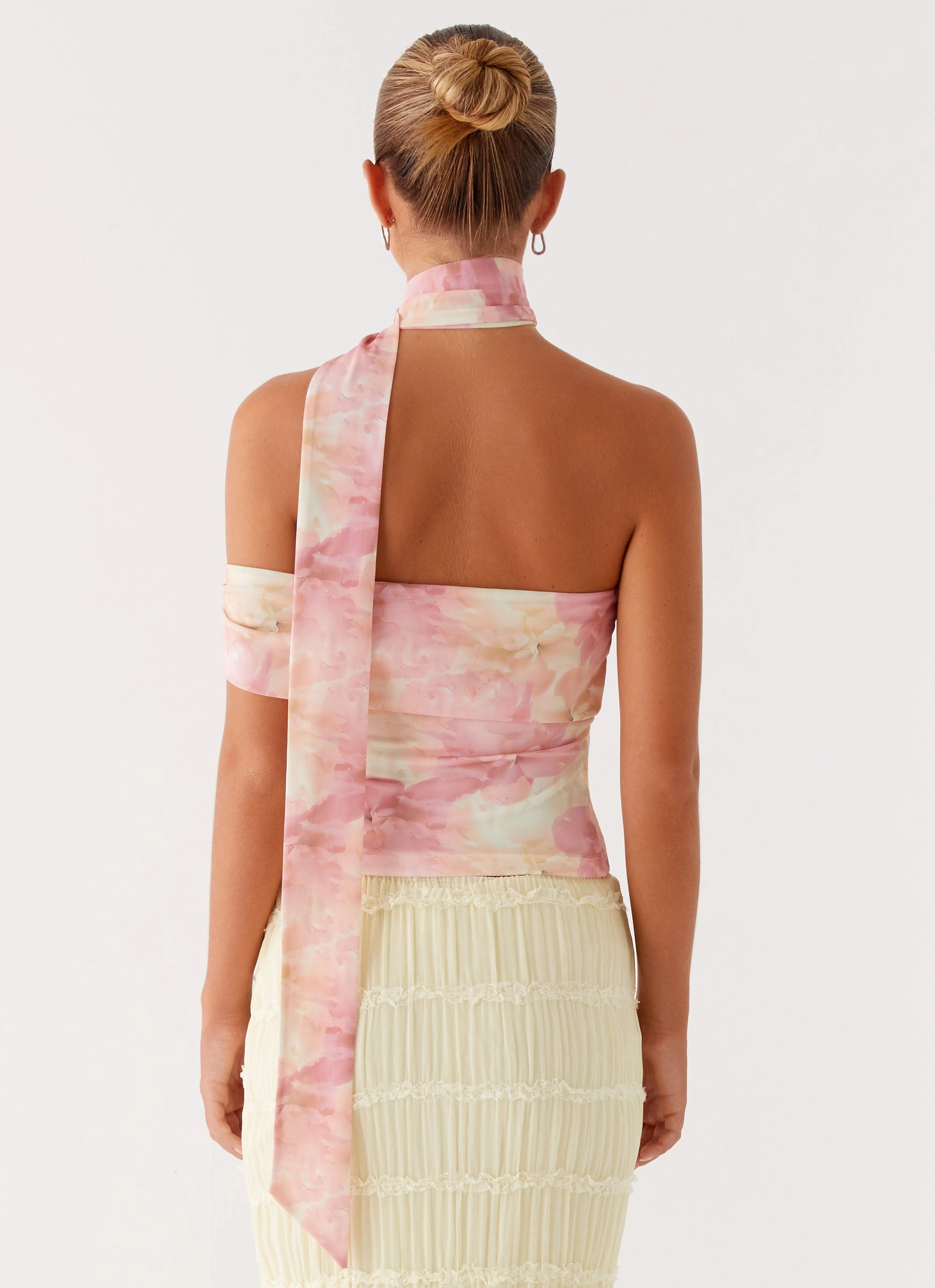 Office Attire Christal Scarf Top - Floral Print