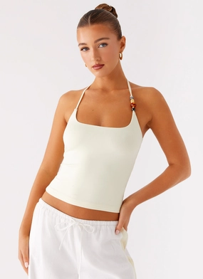 Breathable Material Palm Beach Top - Yellow