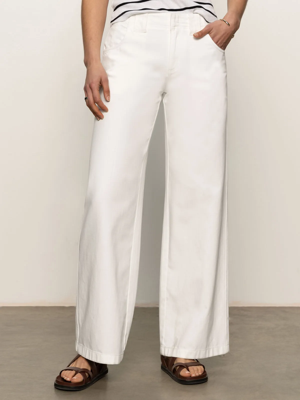 Arden Wide Leg Jeans Brilliant White OrganicCotton