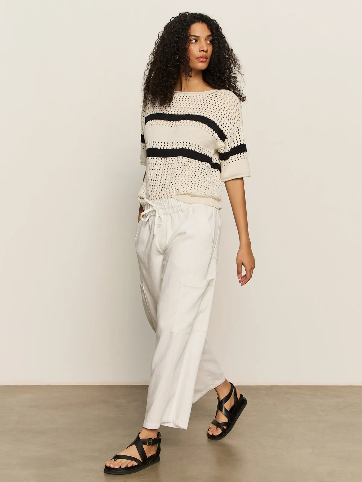 Quick Conversion Hem Area Standard Rise Pant Bleached White