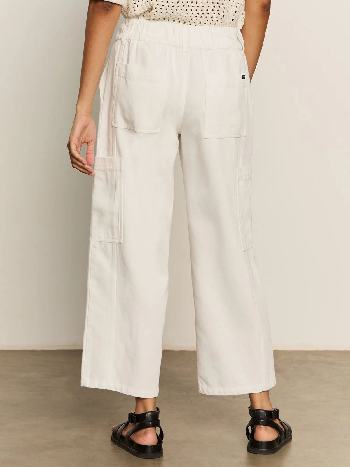 Trendy Layering Metallic accents Area Standard Rise Pant Bleached White