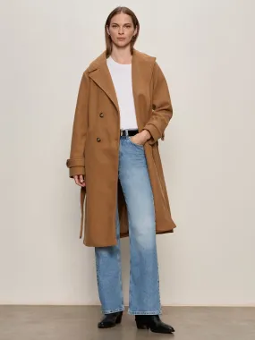 PocketDetails Aria Wrap Coat Camel