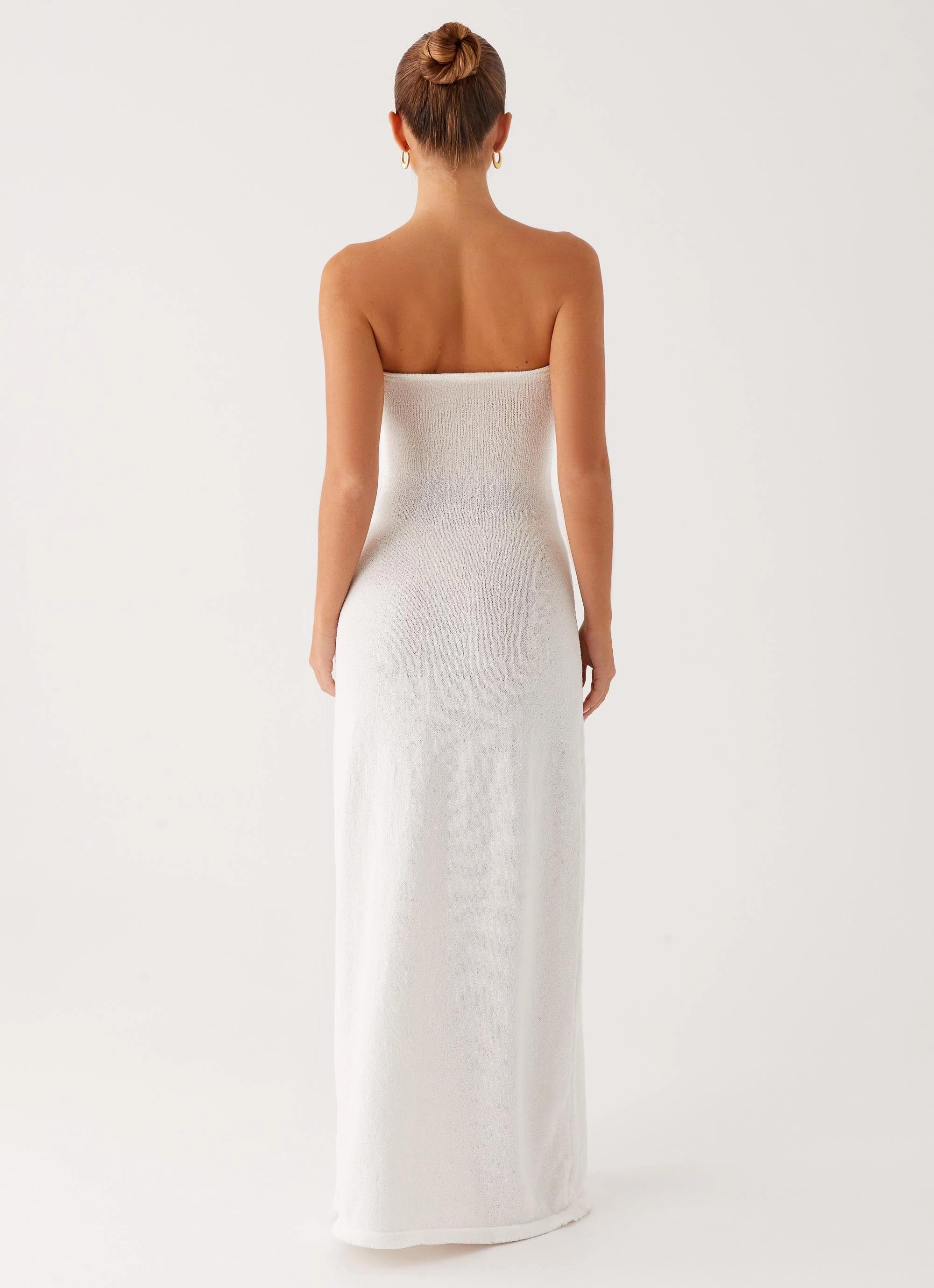 Radiant Mood Sleeve Light Arli Strapless Maxi Dress - Ivory
