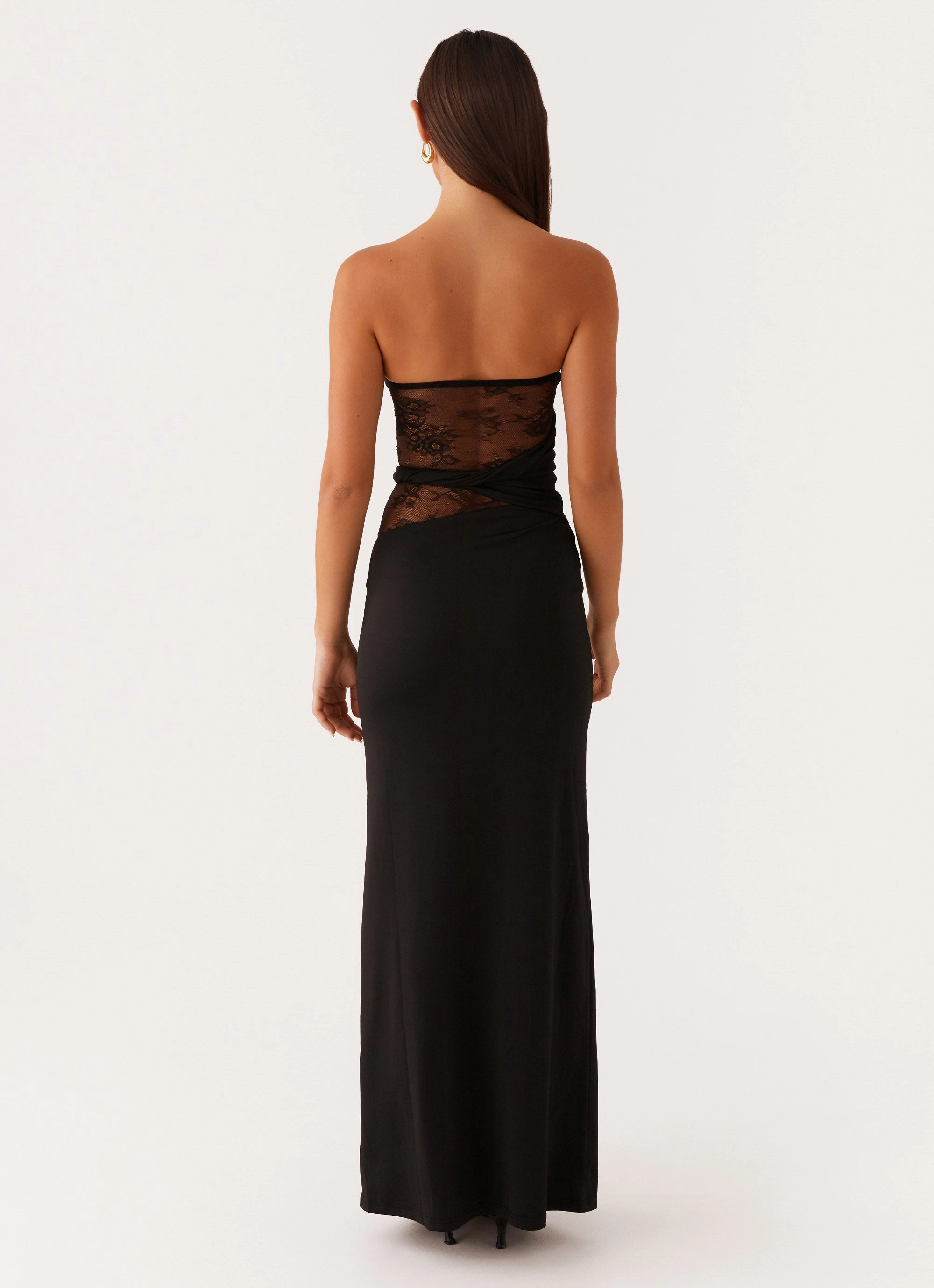 Karma Strapless Maxi Dress - Black Trendy Layering