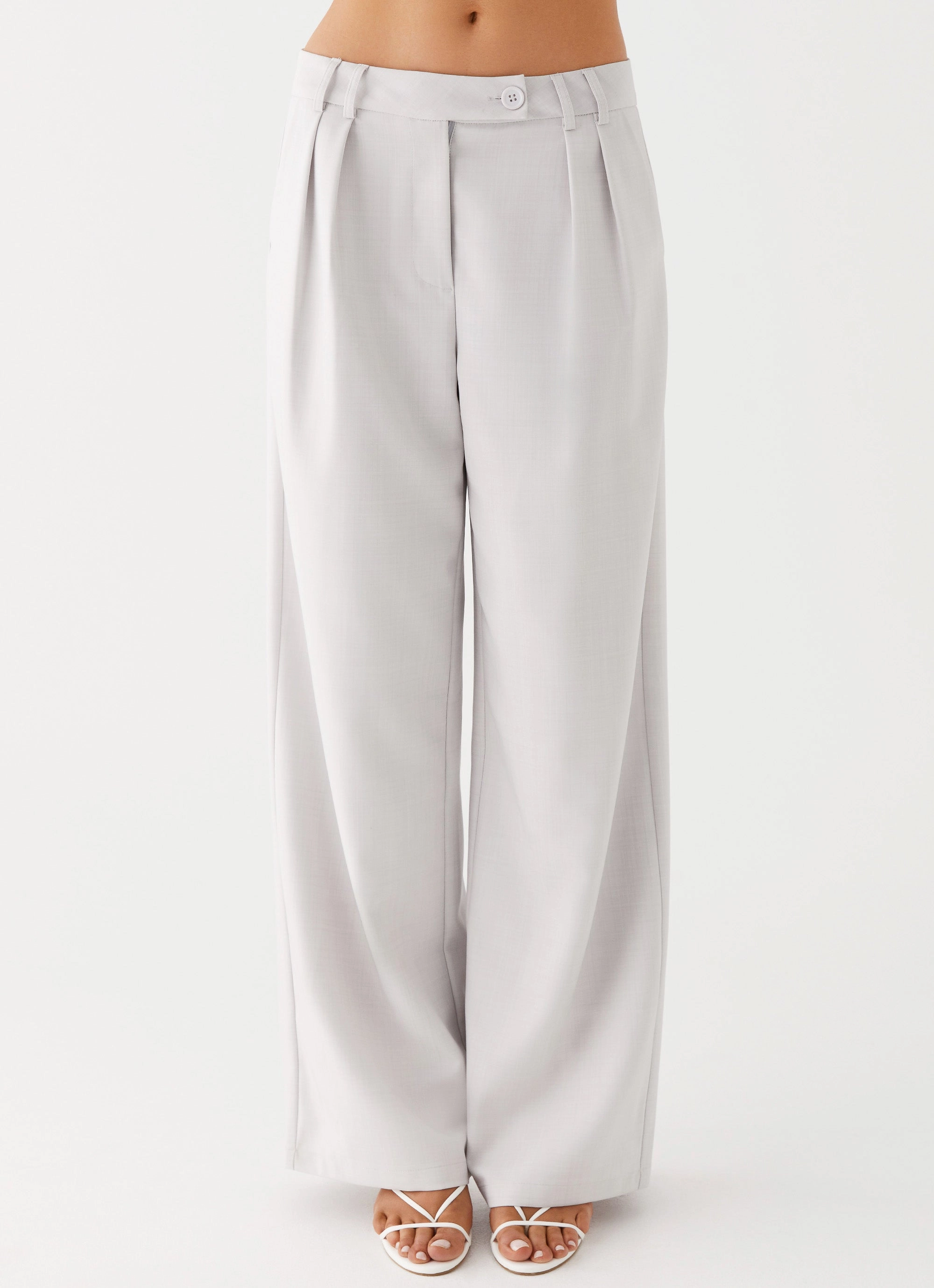 Asha Low Rise Pants - Ivory Fast Move