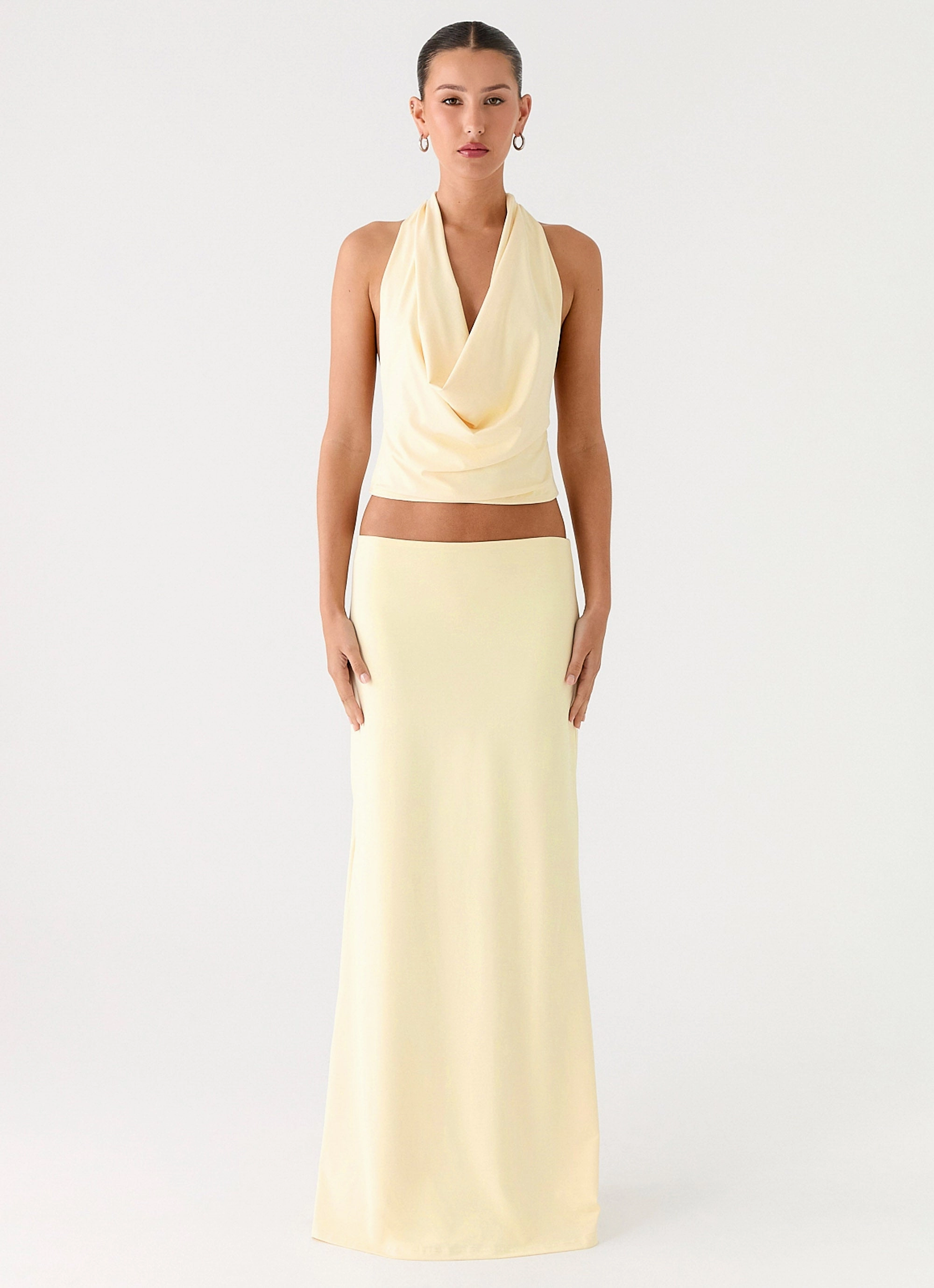 Ashi Maxi Skirt - Yellow Light Flow