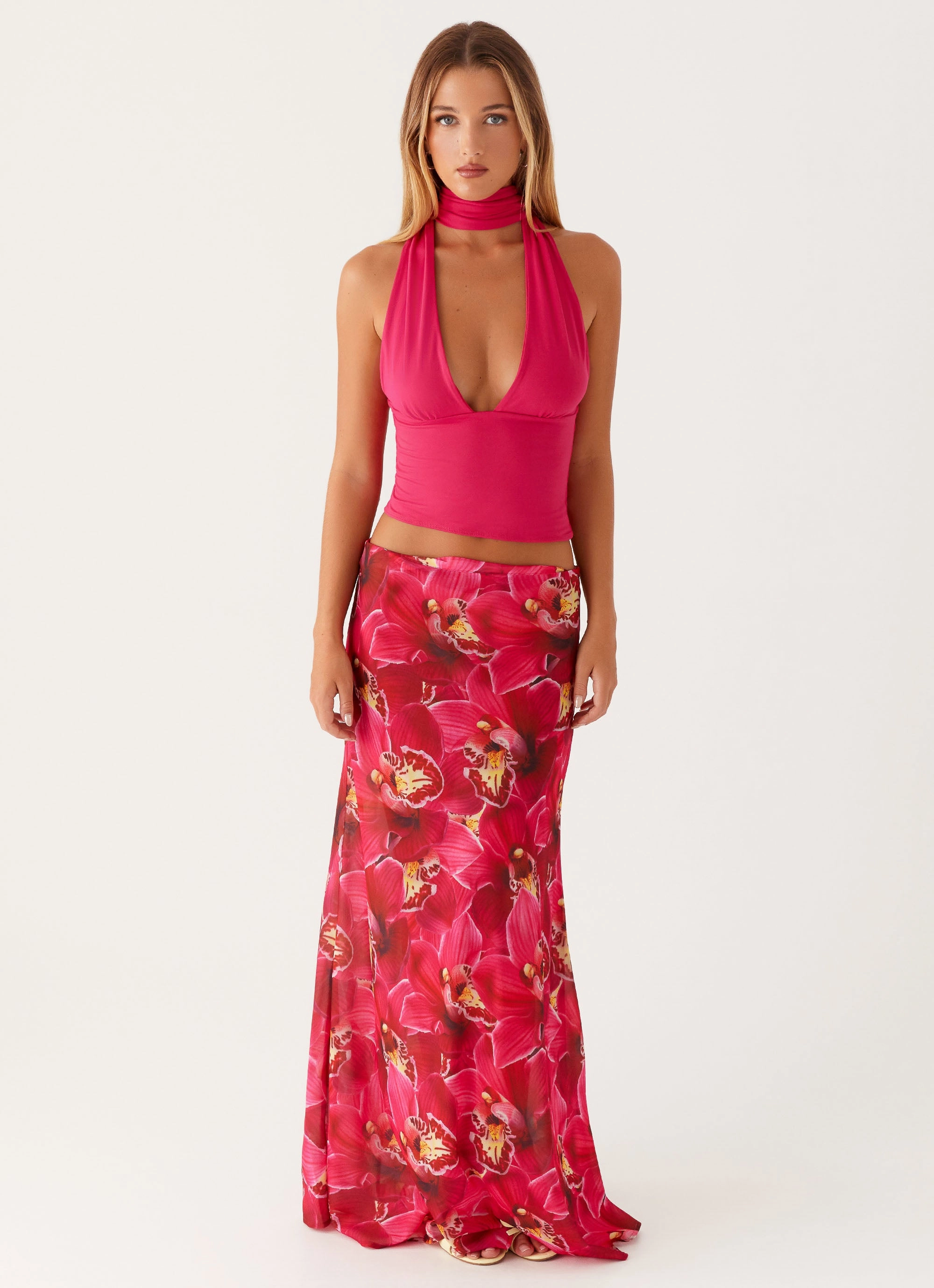 Ashley Maxi Skirt - Orchid Pink urban scene Everyday Look