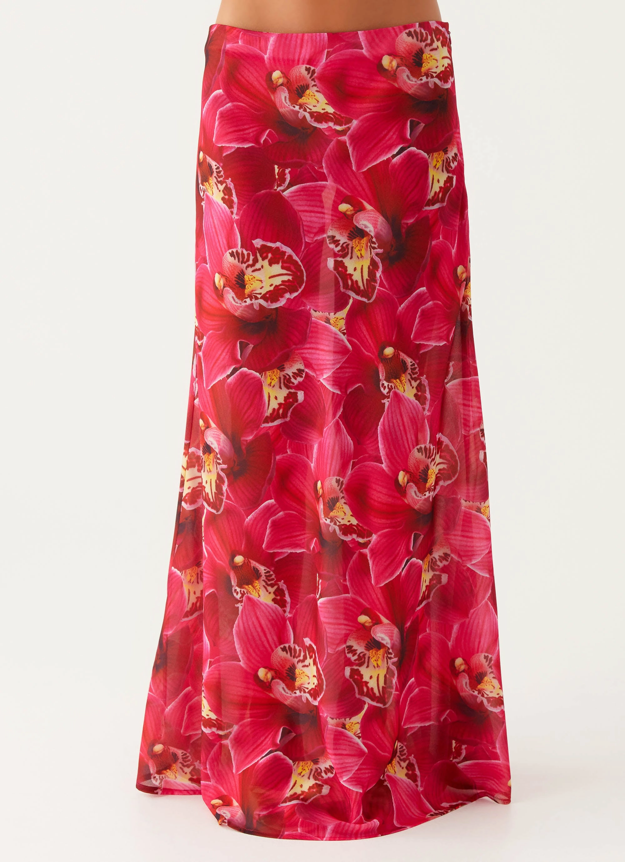 Ashley Maxi Skirt - Orchid Pink Knitted Fabric Quick Dry Technology