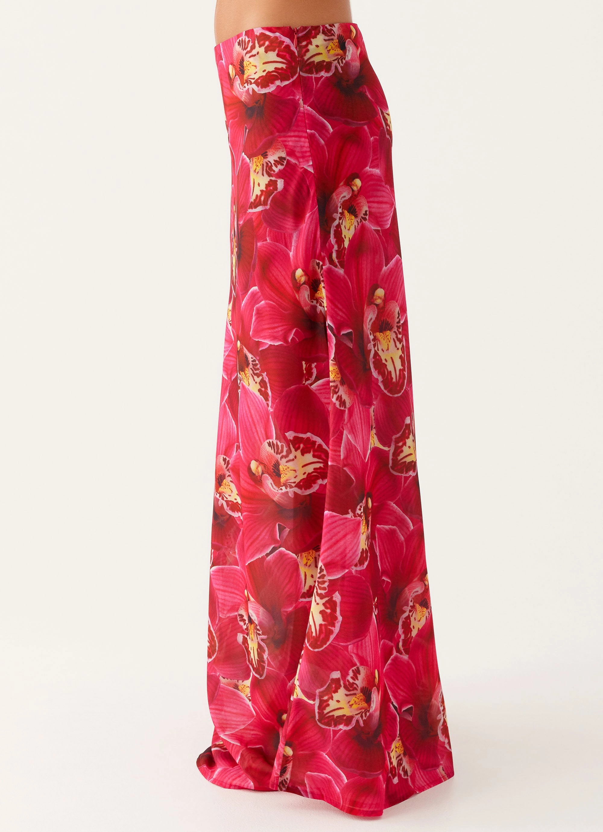 Ashley Maxi Skirt - Orchid Pink Light Edge Side Slit