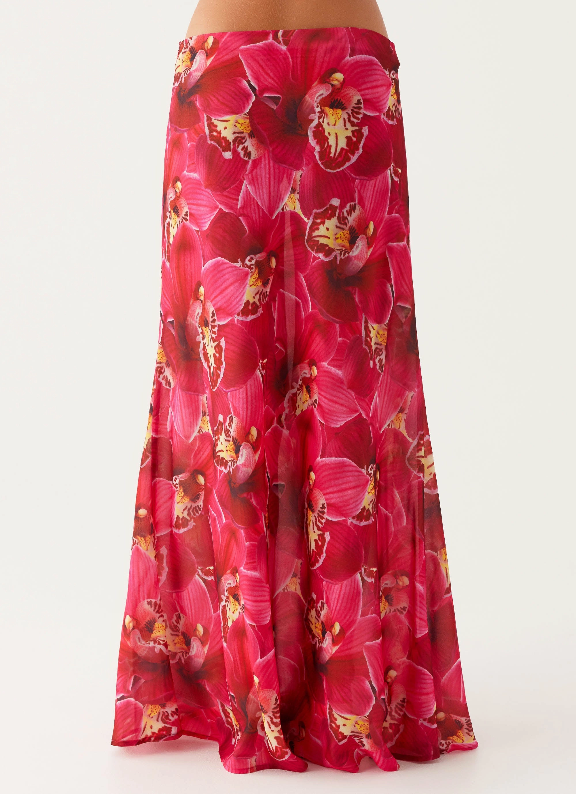 Modern Design Pastel tone Ashley Maxi Skirt - Orchid Pink