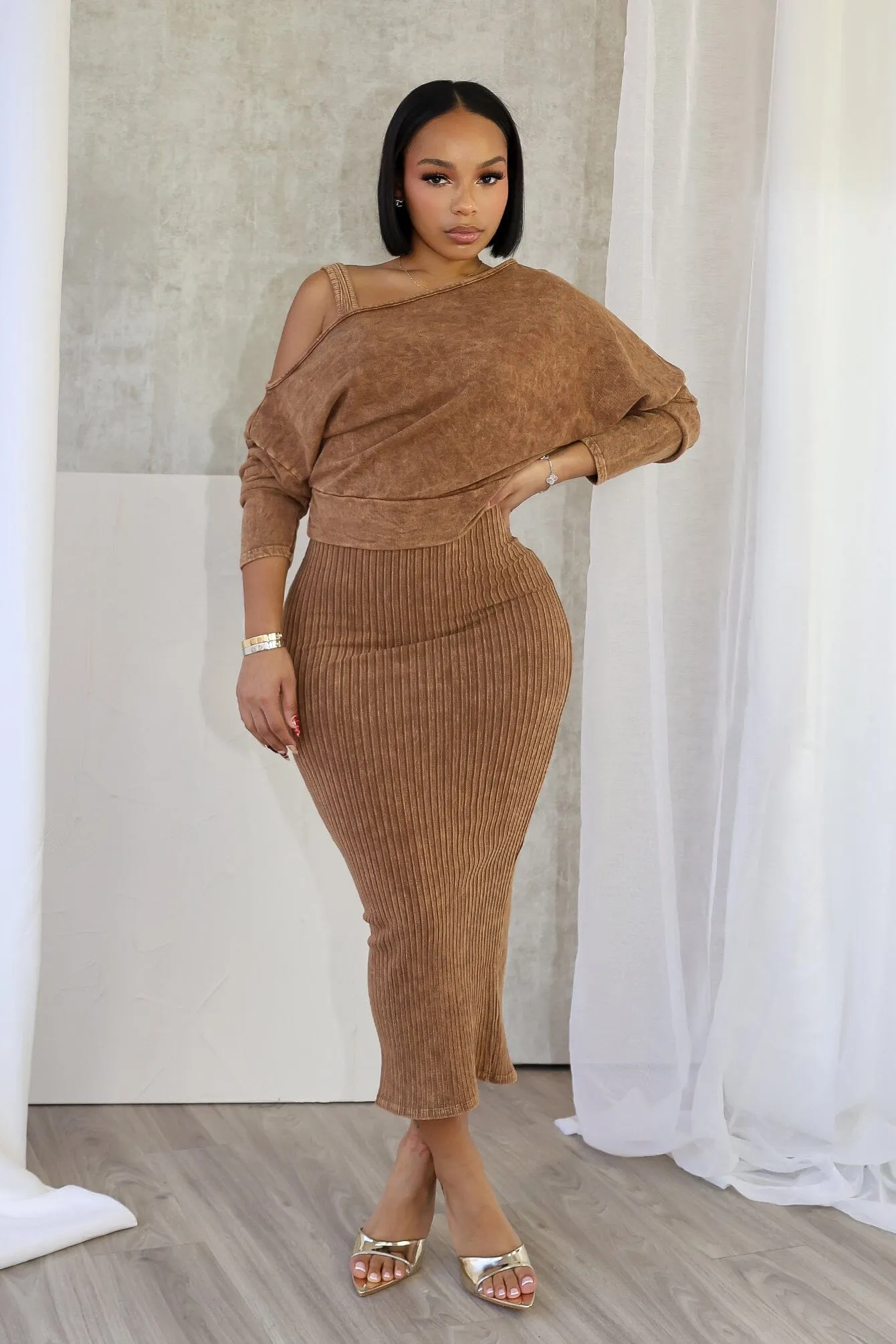 Classic Layers Lightweight Layer Aspen Mineral Washed Top & Dress SET