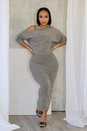 Street Casual Aspen Mineral Washed Top & Dress SET