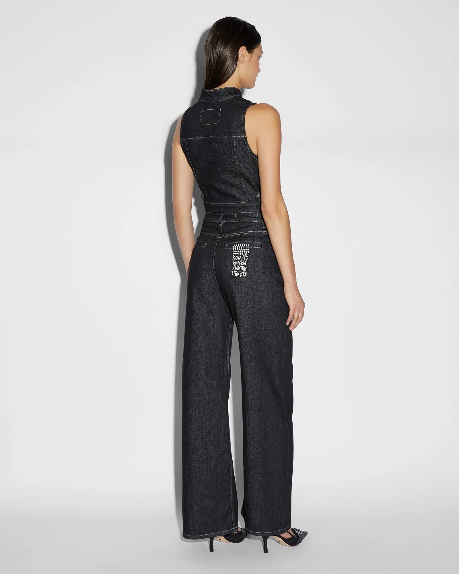 Comfortable Collar Asymmetric Hem Cutting PARADIGM GILET MIDNIGHT