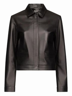 Signal Ascot Leather Jacket in Black