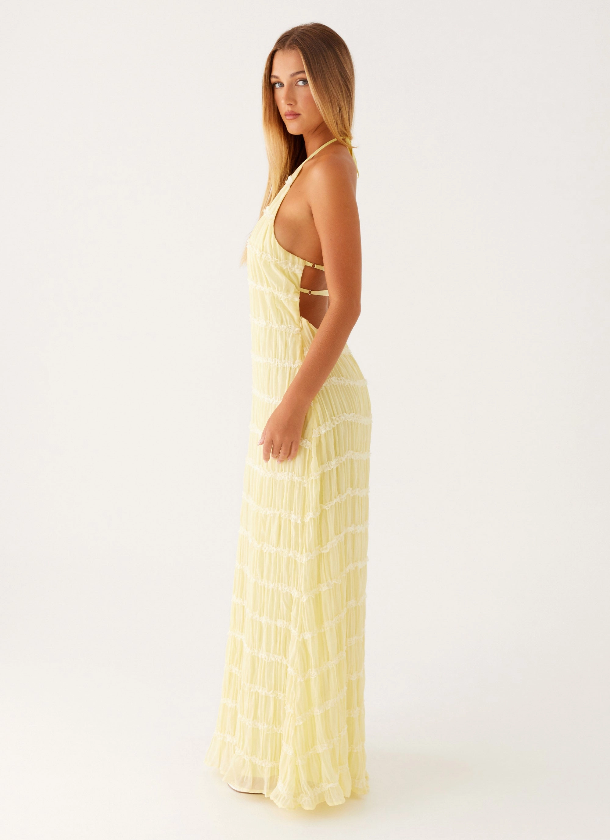Aullie Maxi Dress - Yellow Trend Movement Weekend Feel