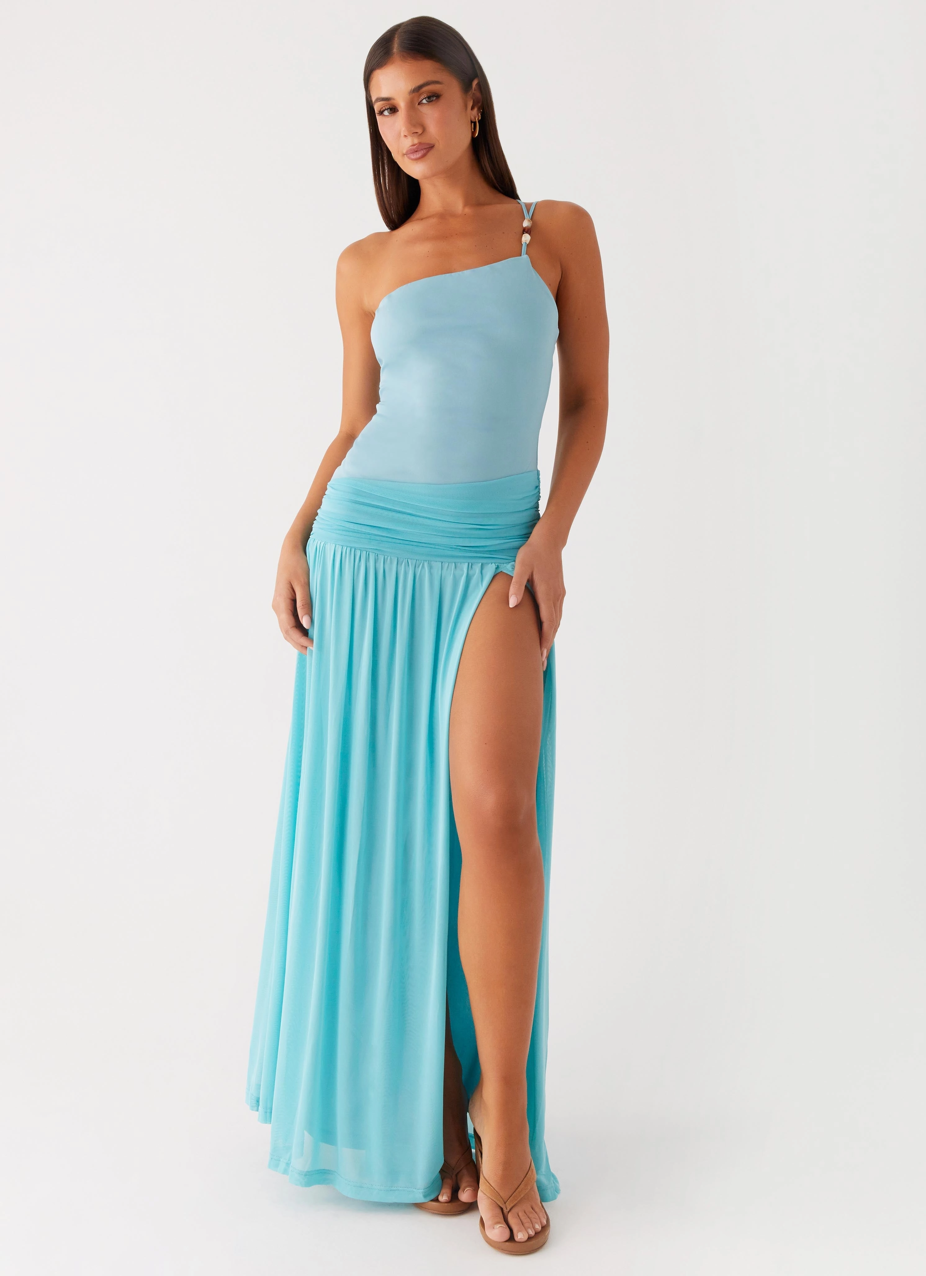 All Wear Soft Stitch Aurelia Maxi Dress - Aqua