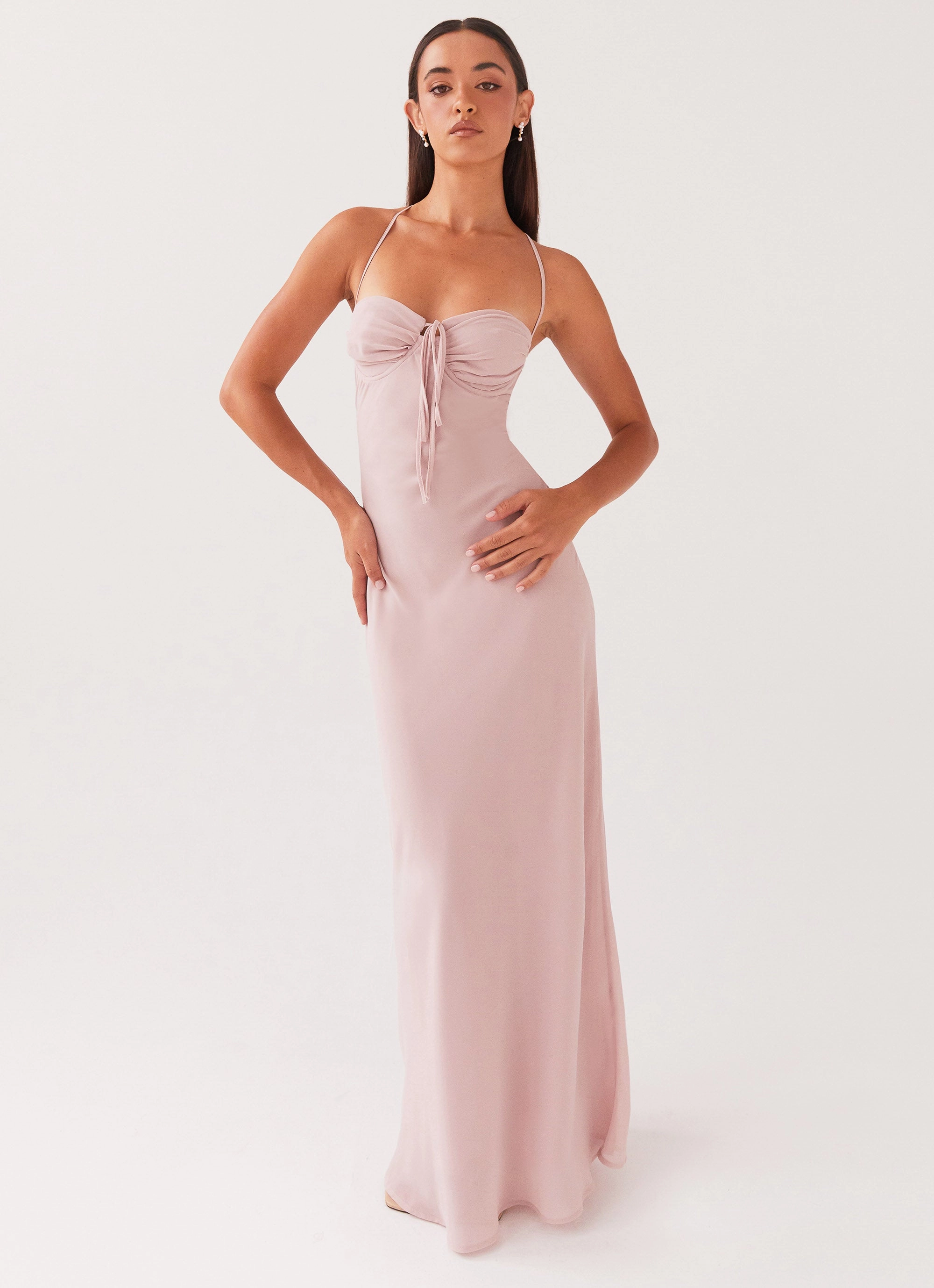Quick Drying Calm Aesthetic Aveline Maxi Dress - Mauve