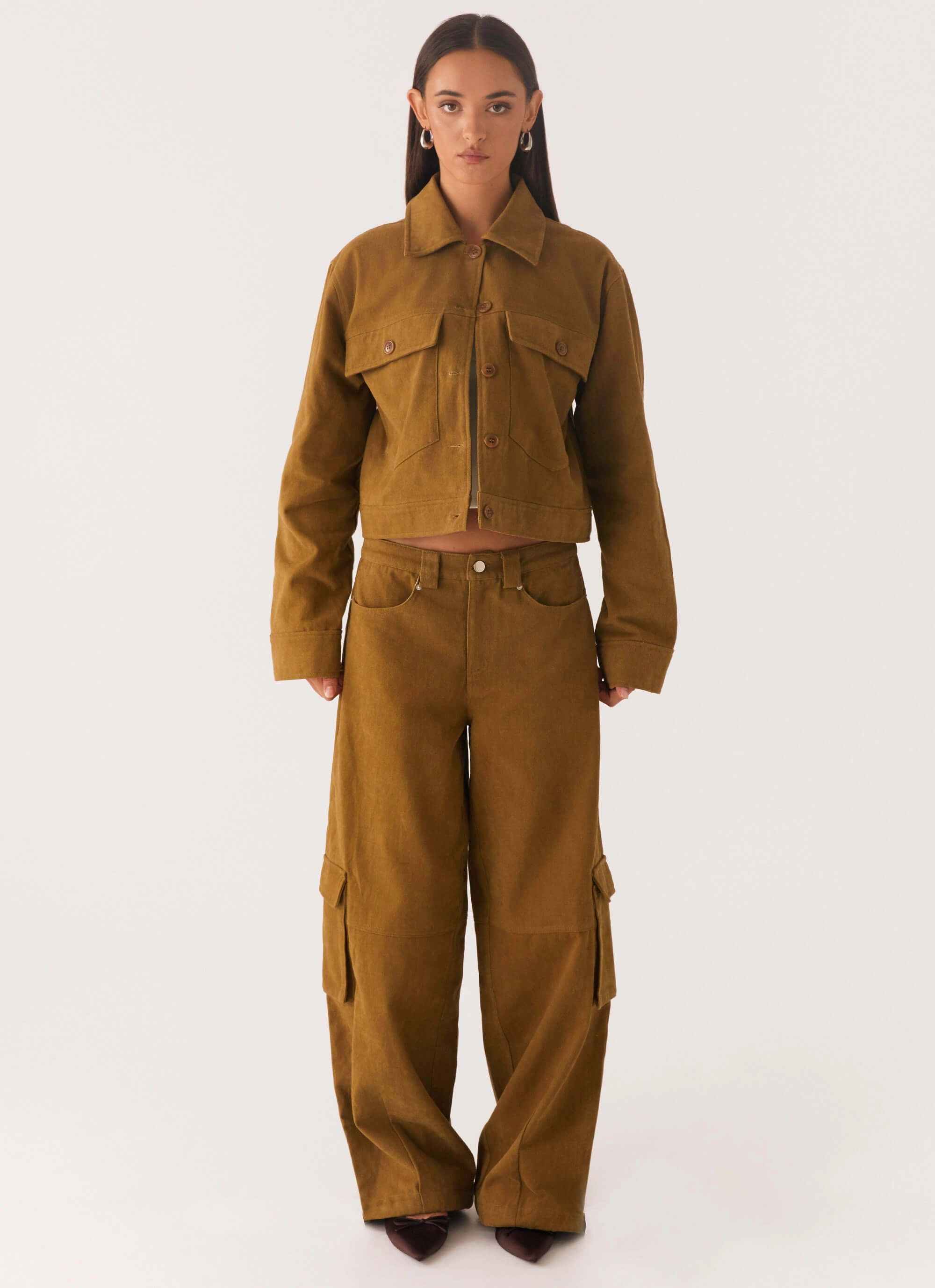 Back In Time Cargo Pant - Brown Work Ready