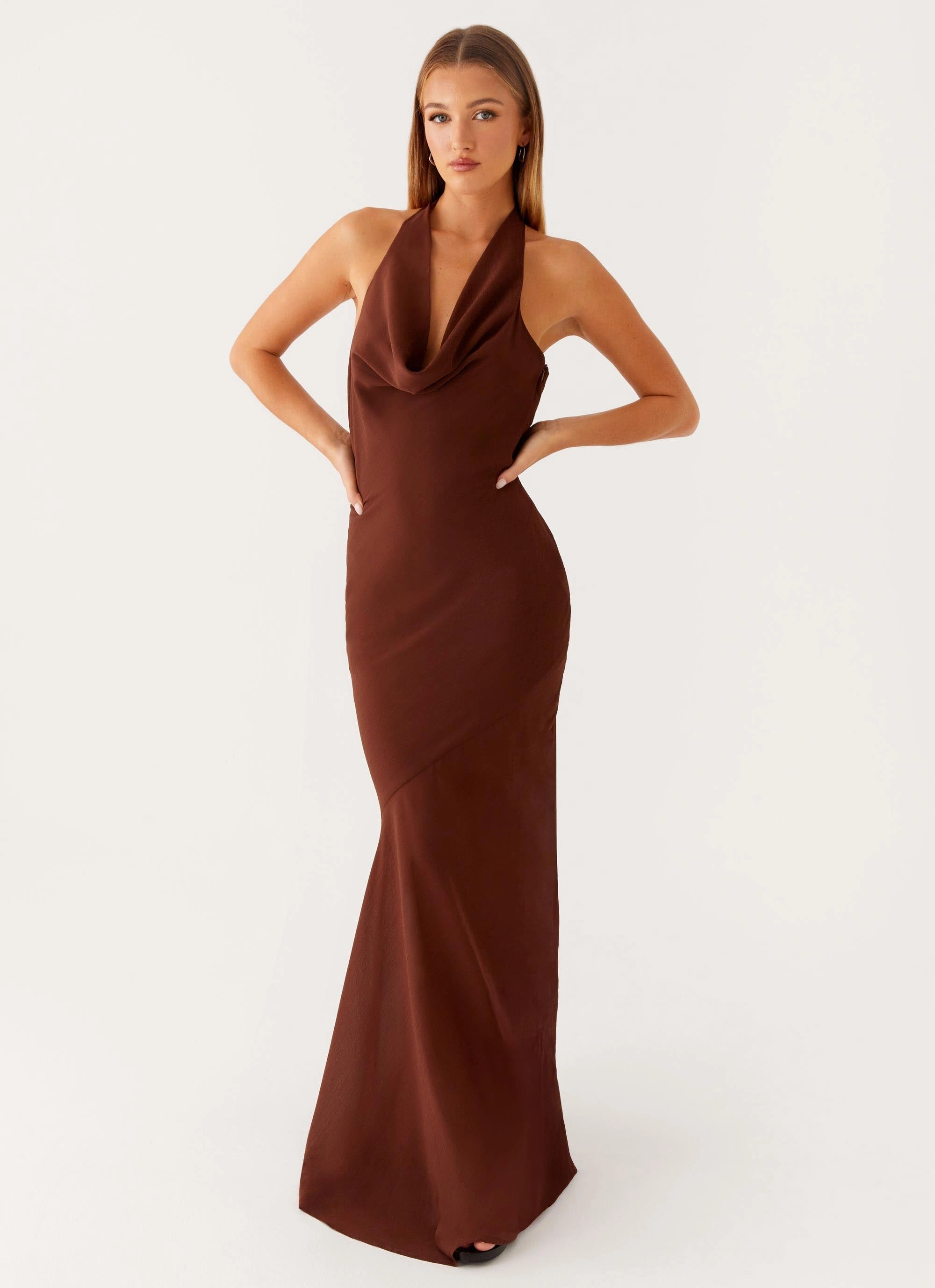 single wear Sullivan Maxi Dress - Chocolate