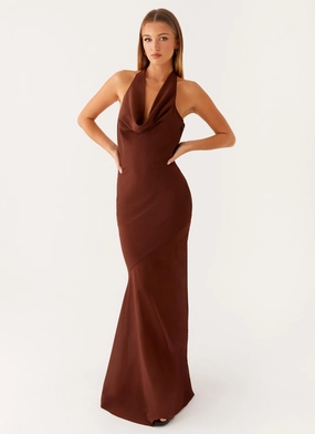 Low-Waist Sullivan Maxi Dress - Chocolate