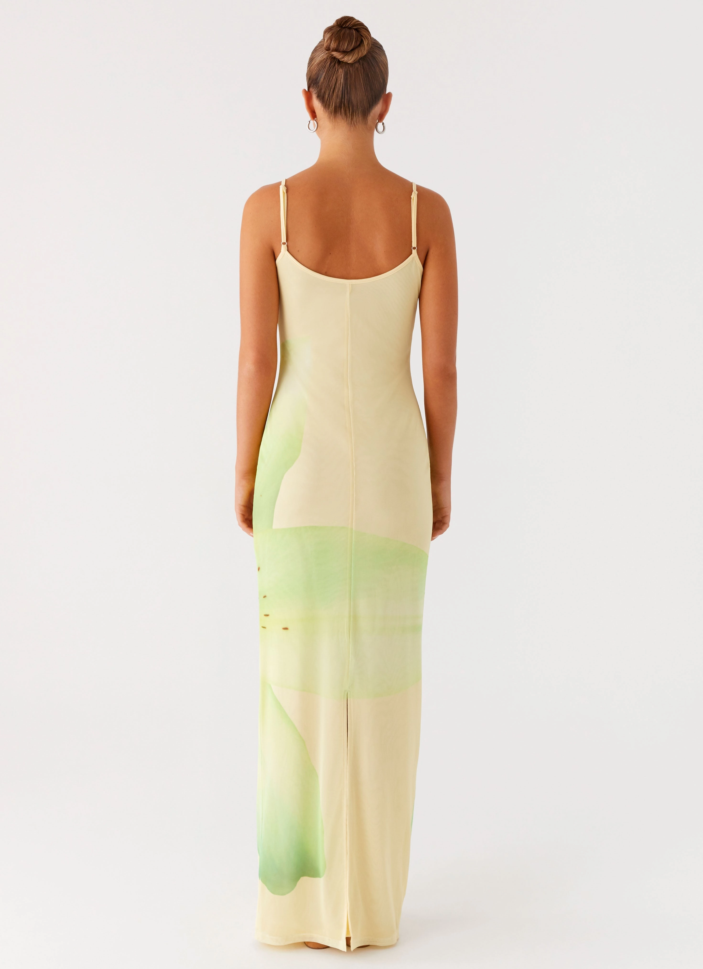 Bad News Mesh Maxi Dress - Yellow Lily Date Nightwear Chic beachwear dress
