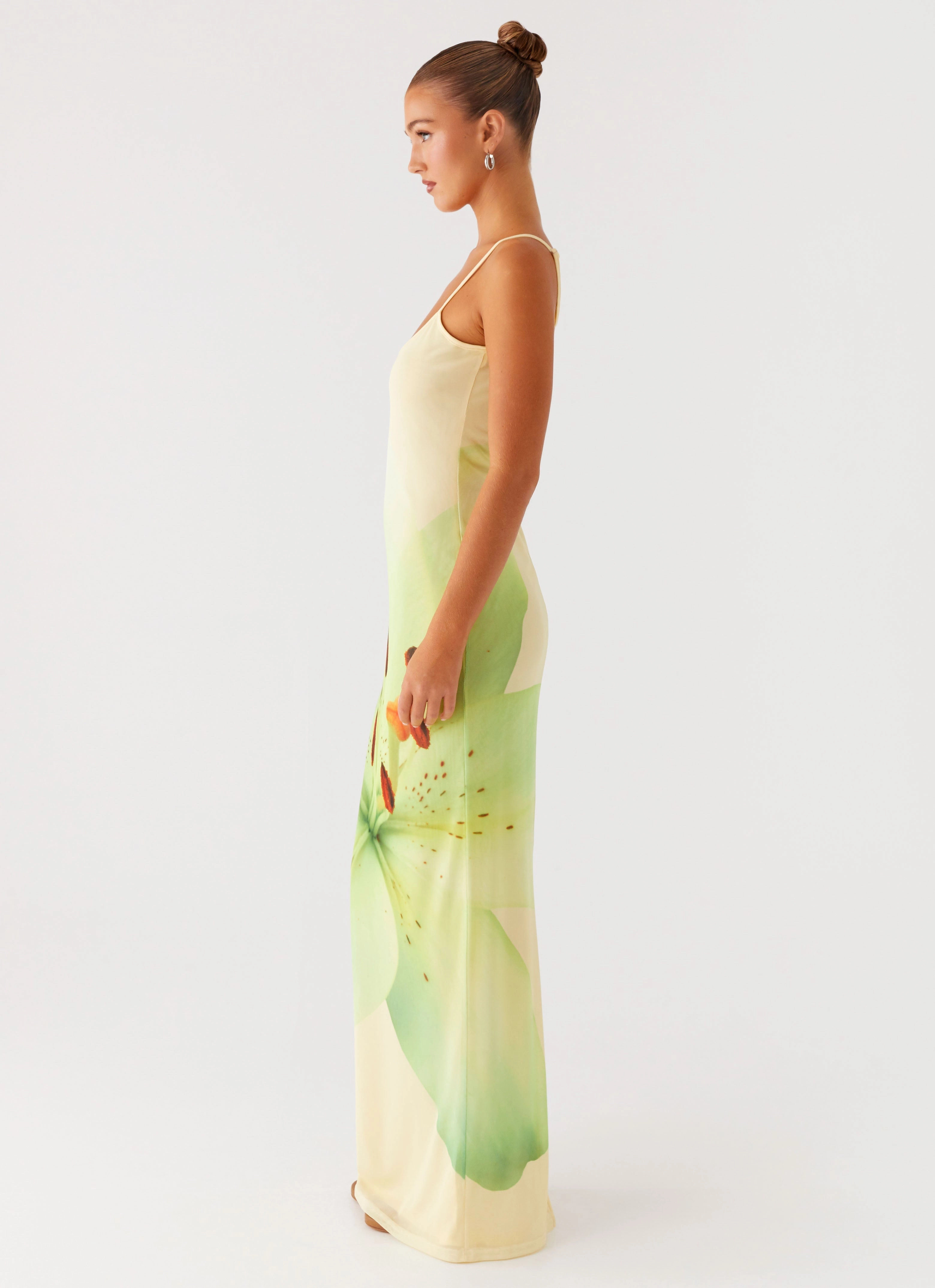 Seasonal Layer Bad News Mesh Maxi Dress - Yellow Lily