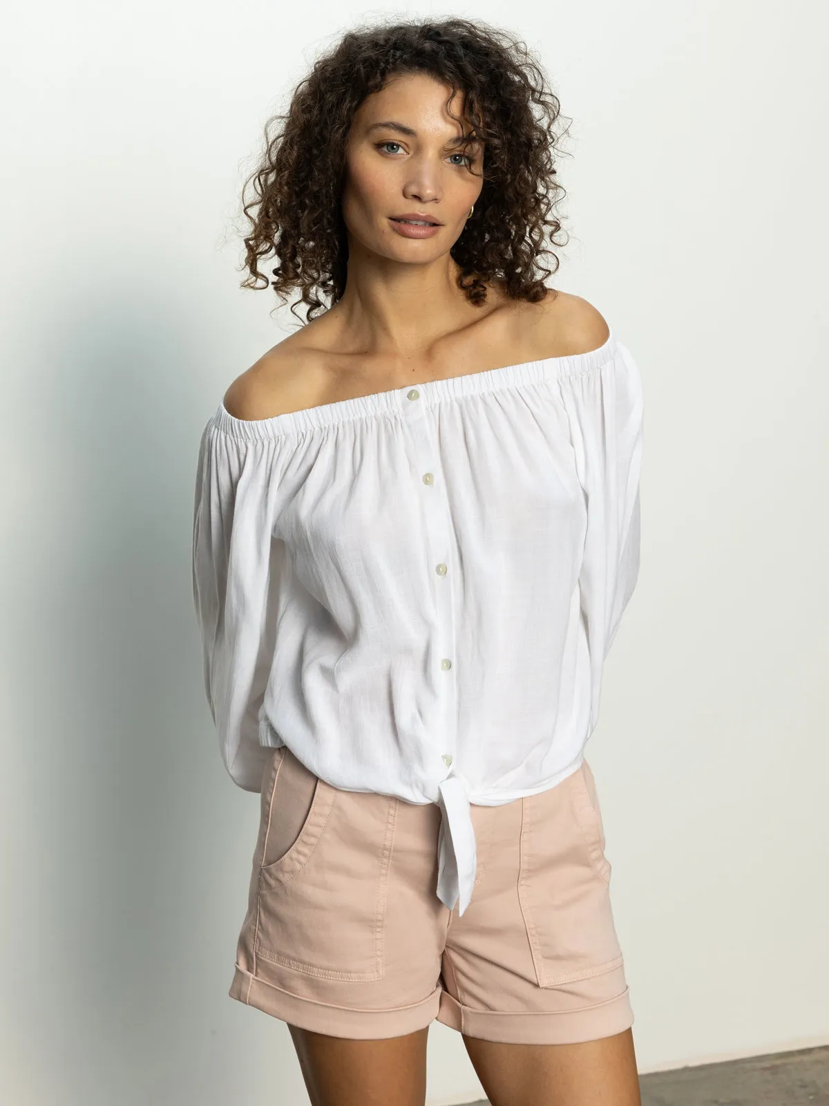 EcoDyeProcess Ballet Tie Top White
