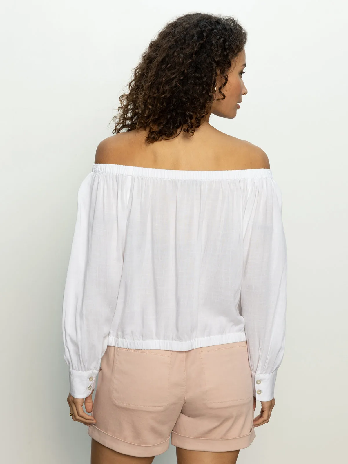 PolyesterBlend Ballet Tie Top White