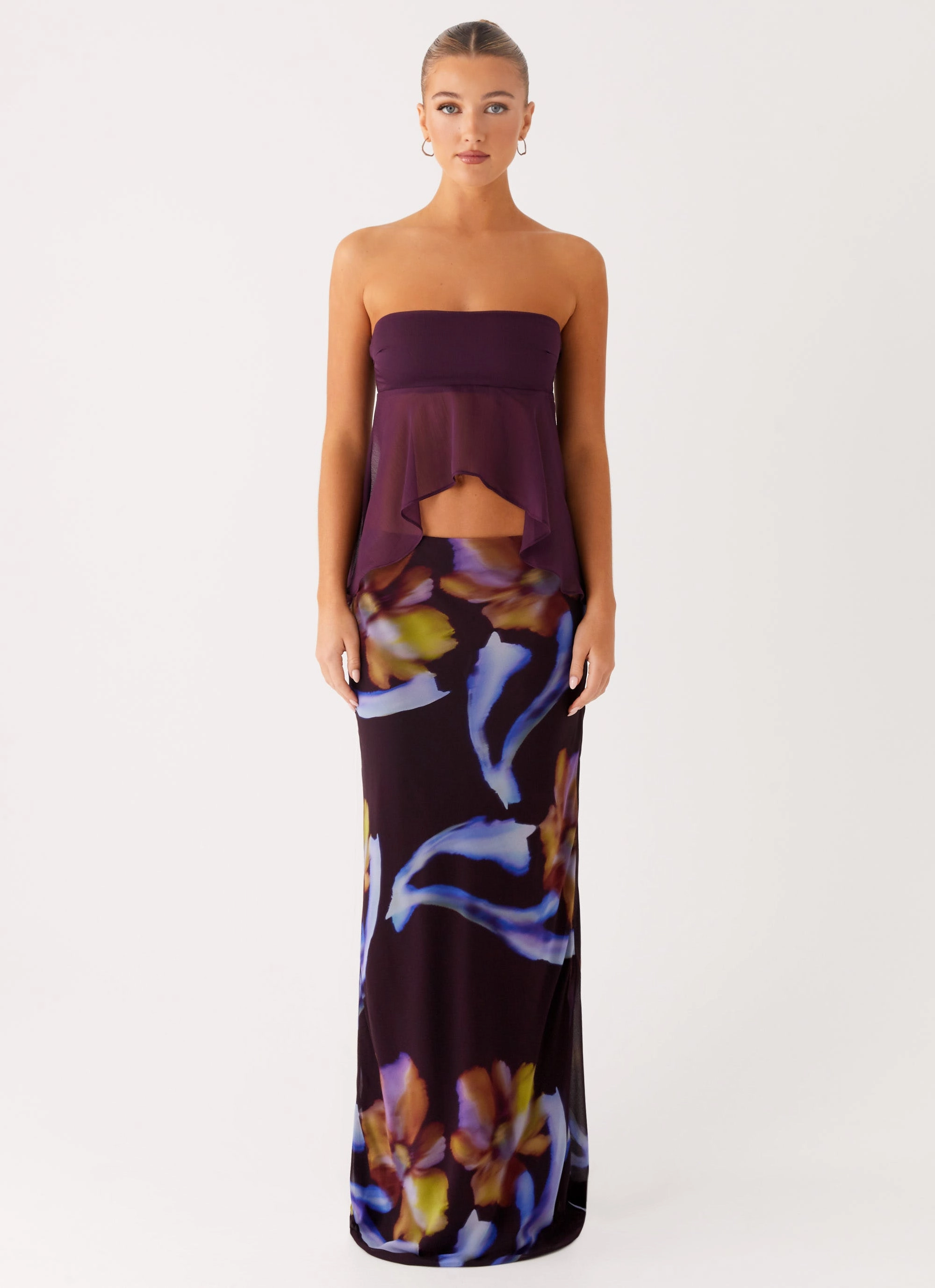 Fashion Energy Barbados Maxi Skirt - Dark Floral