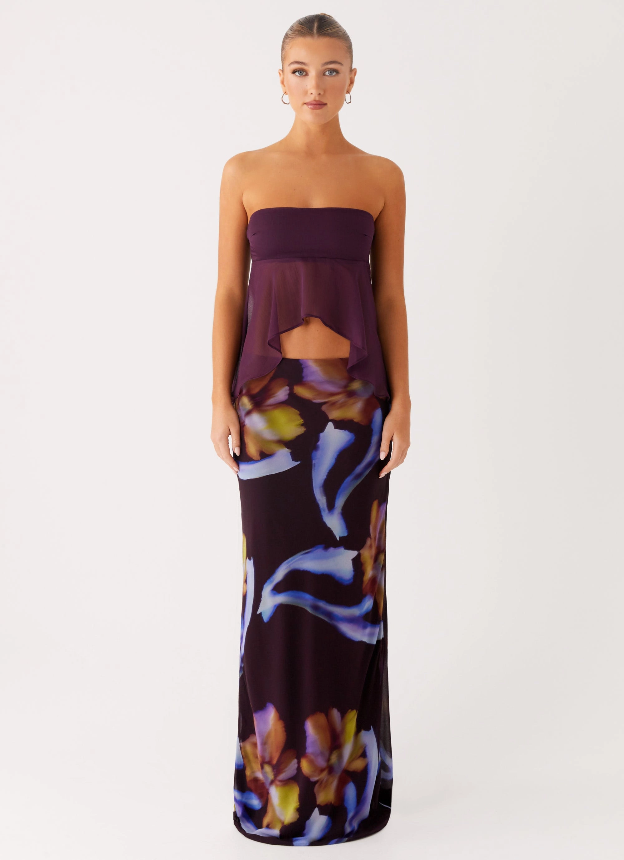 Classic Appeal Barbados Maxi Skirt - Dark Floral