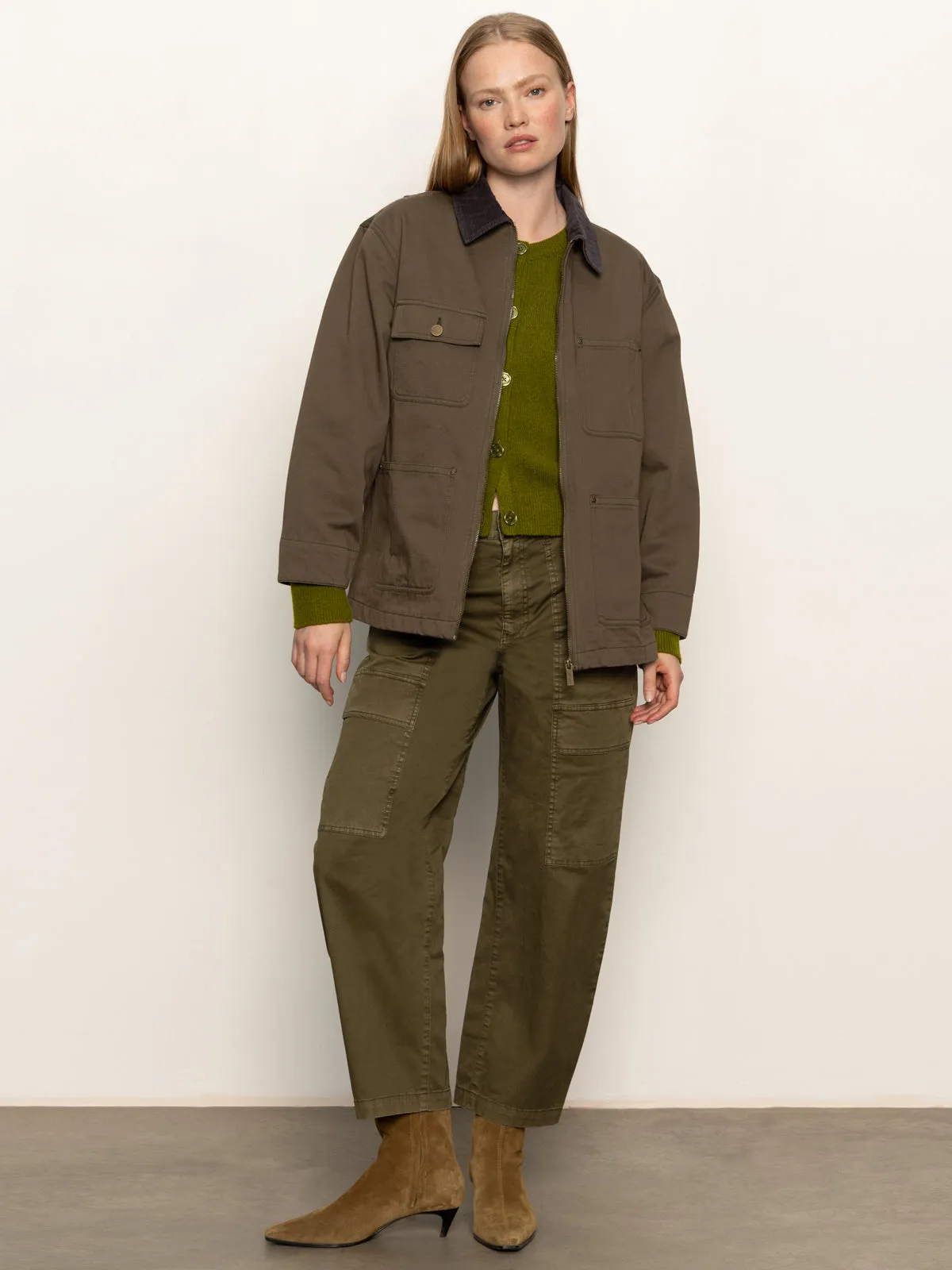 Barn Jacket Burnt Olive Full Coverage Fit