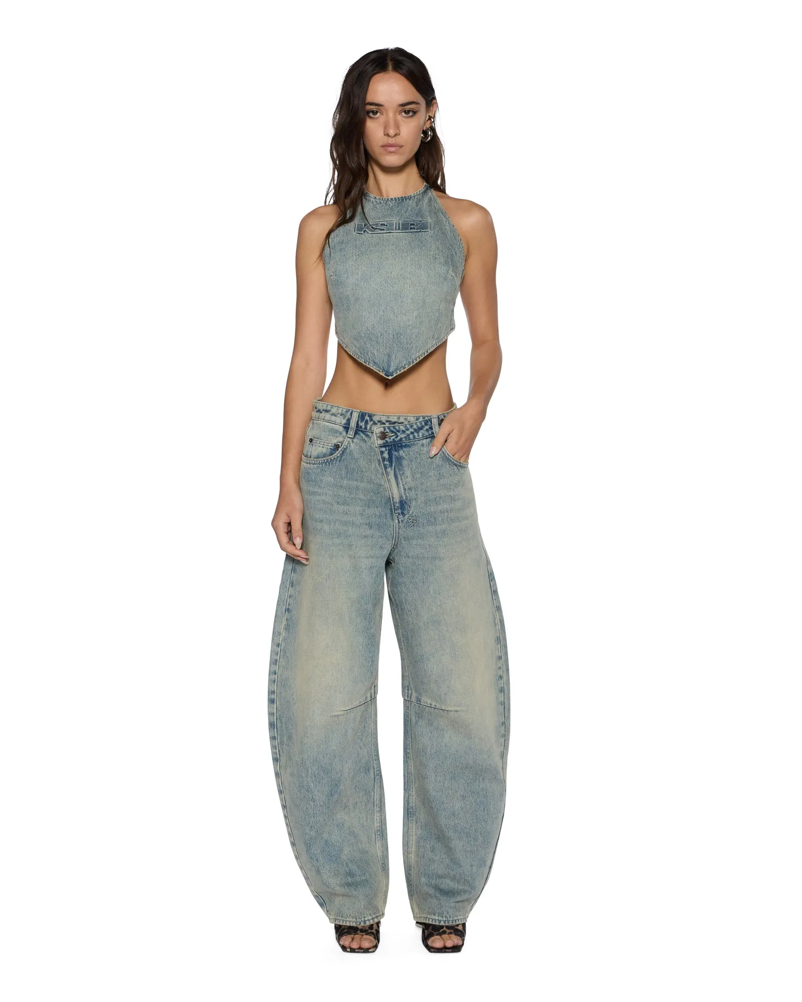 LayeredCollar BARREL JEAN FOLK
