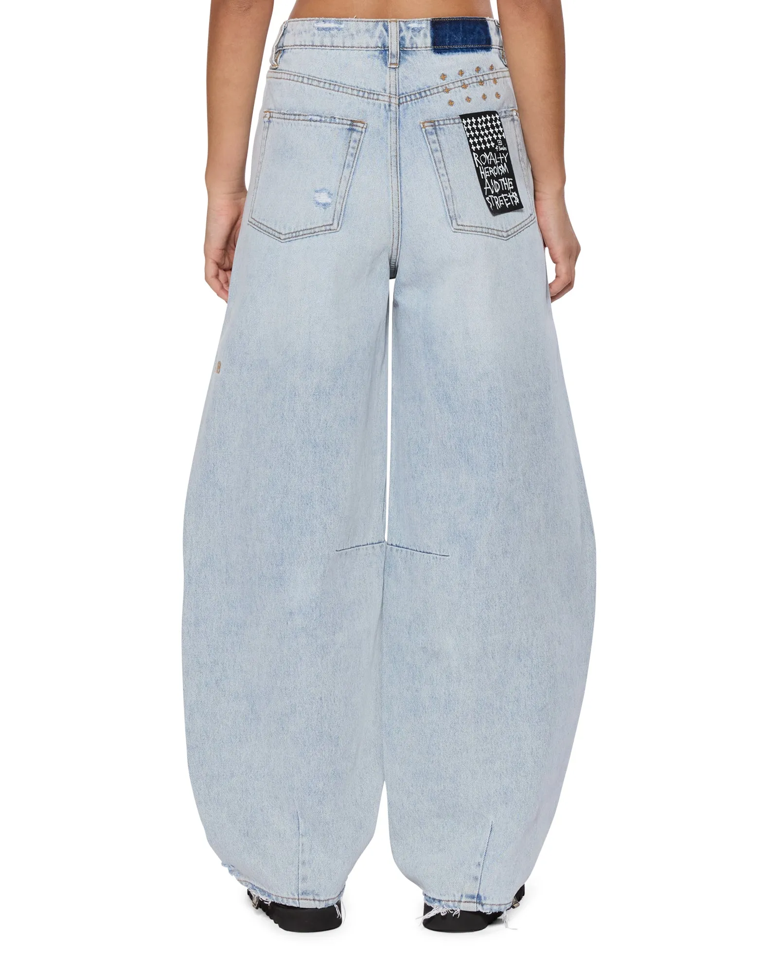 BARREL JEAN STATIK Wrinkle resistant fabric