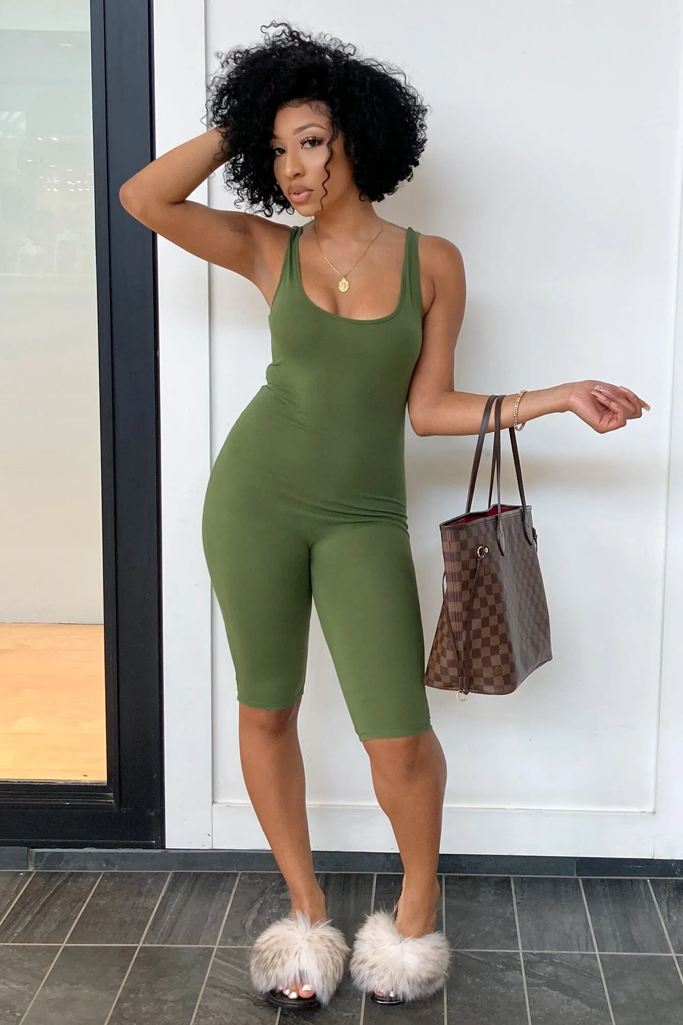 Travel Friendly Cozy And Stylish Basic Tank Skinny Midi Romper