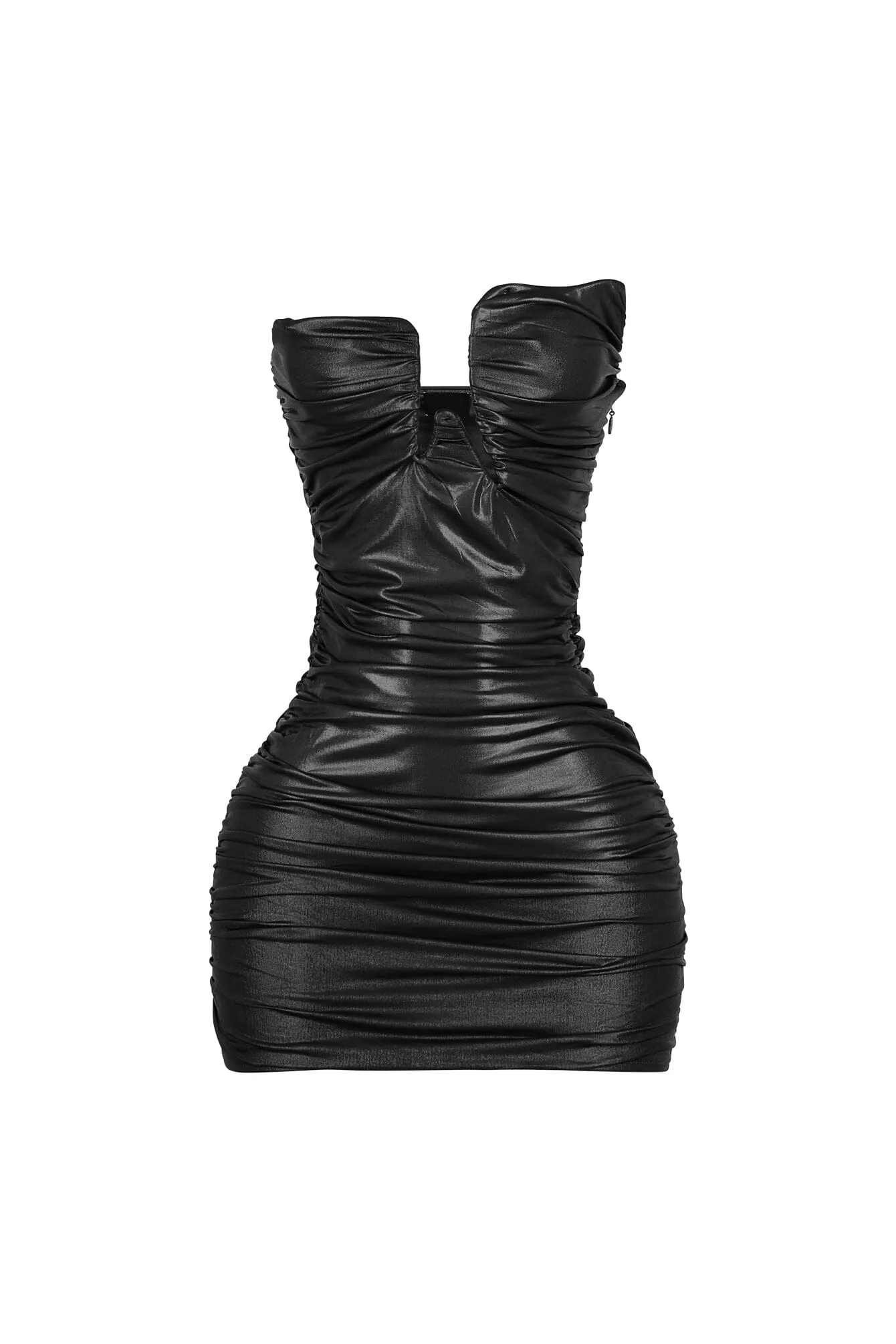 Disco Venom Ruched Tube Dress Office Wear