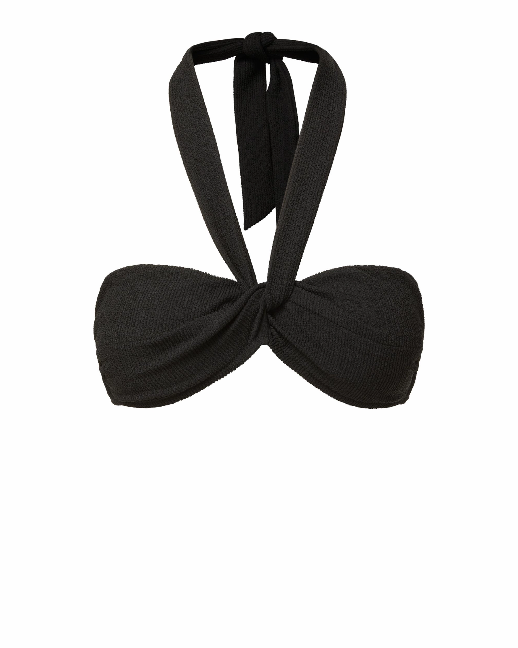 Striped Loryn Swim Top Black Texture