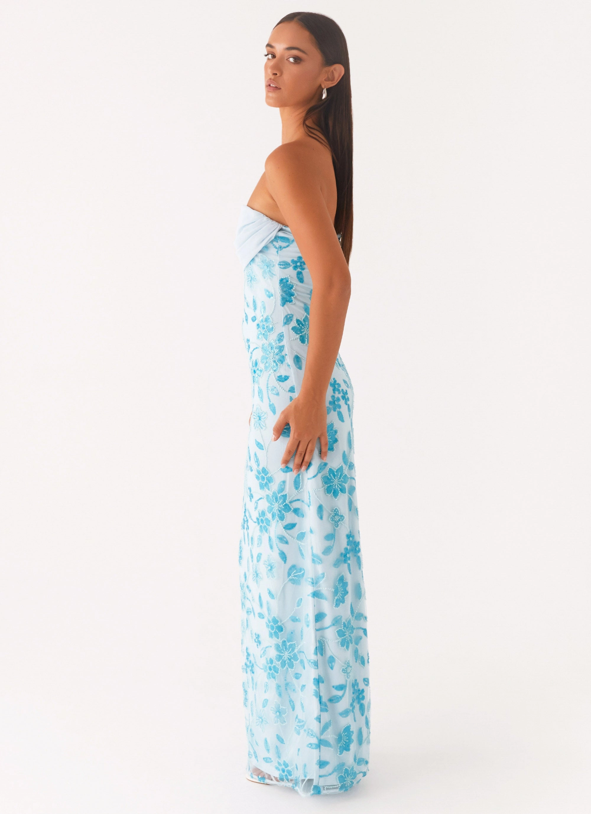 Prism Beaded Maxi Dress - Blue Airy Fit