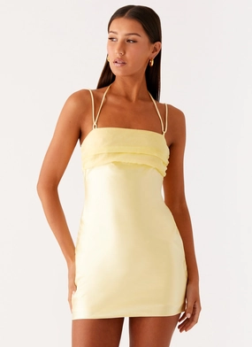 Belize Mini Dress - Lemon Gloss Accent All Day Look