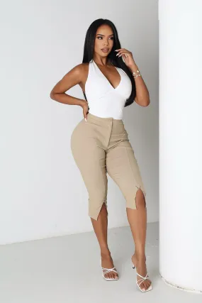 Wrinkle Resistant Finish Bengaline Touch Capri Pants