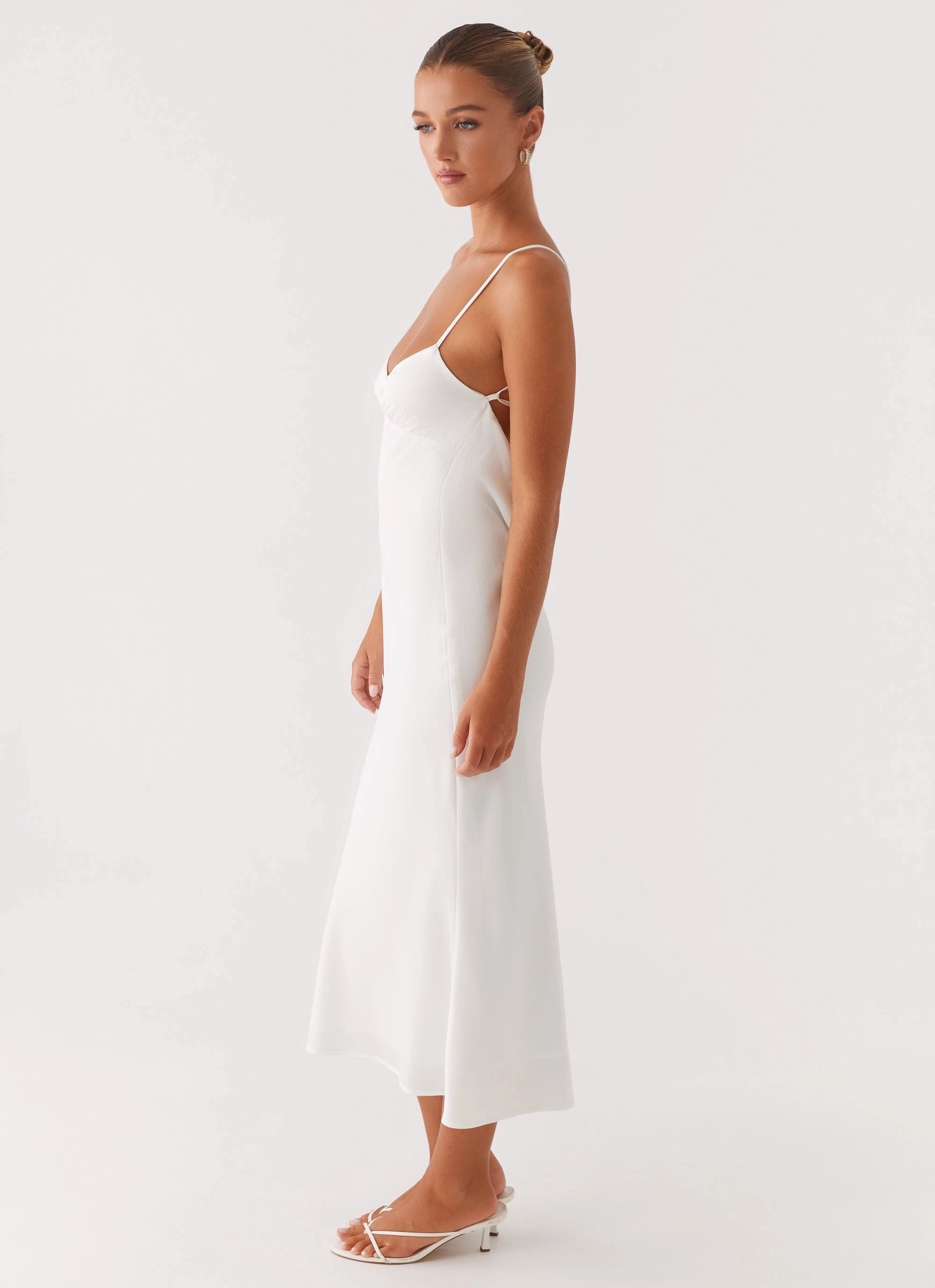 Bentley Midi Dress - White Timeless Trend