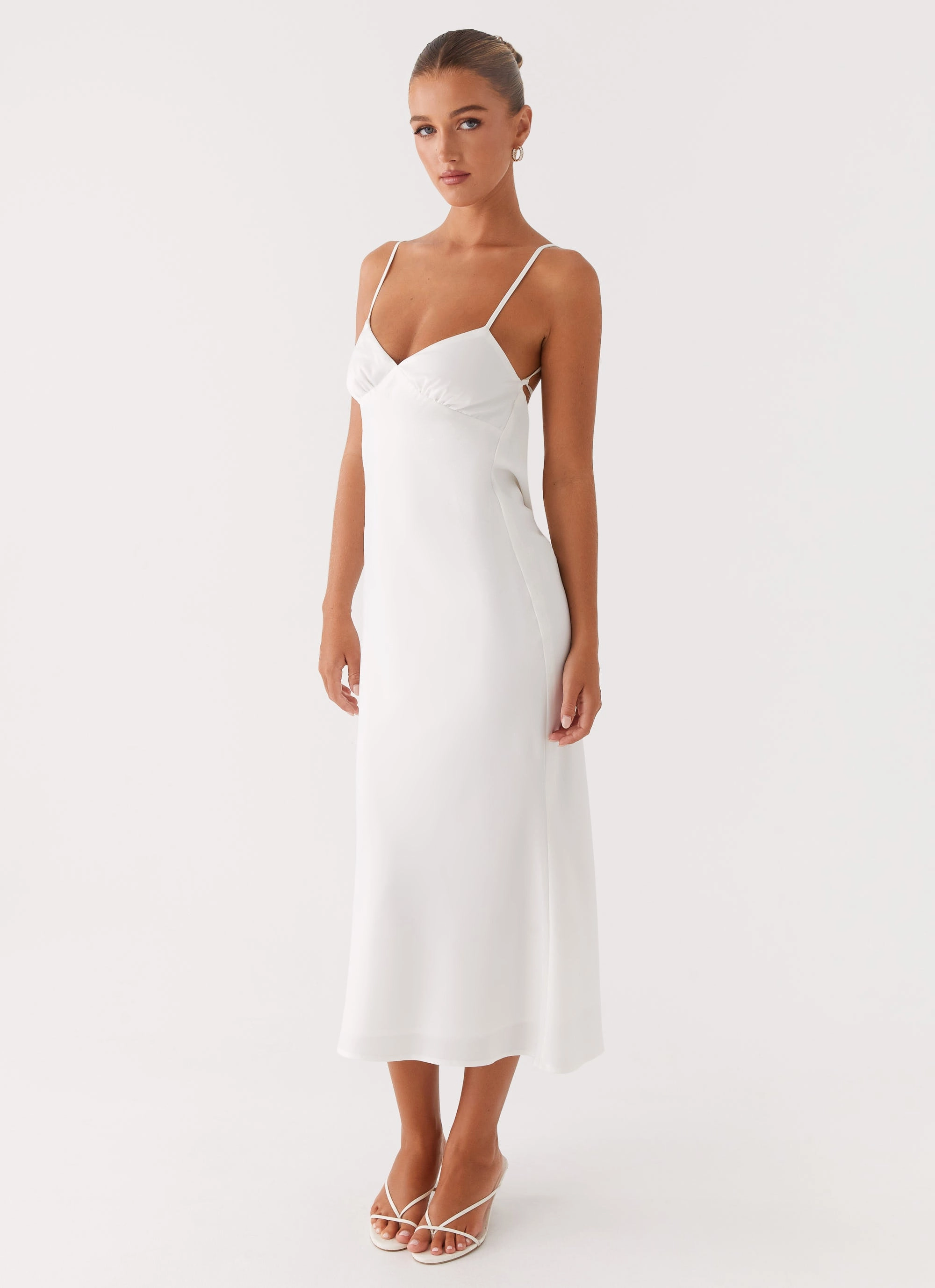Smart Layer Wear Casual day-to-night piece Bentley Midi Dress - White