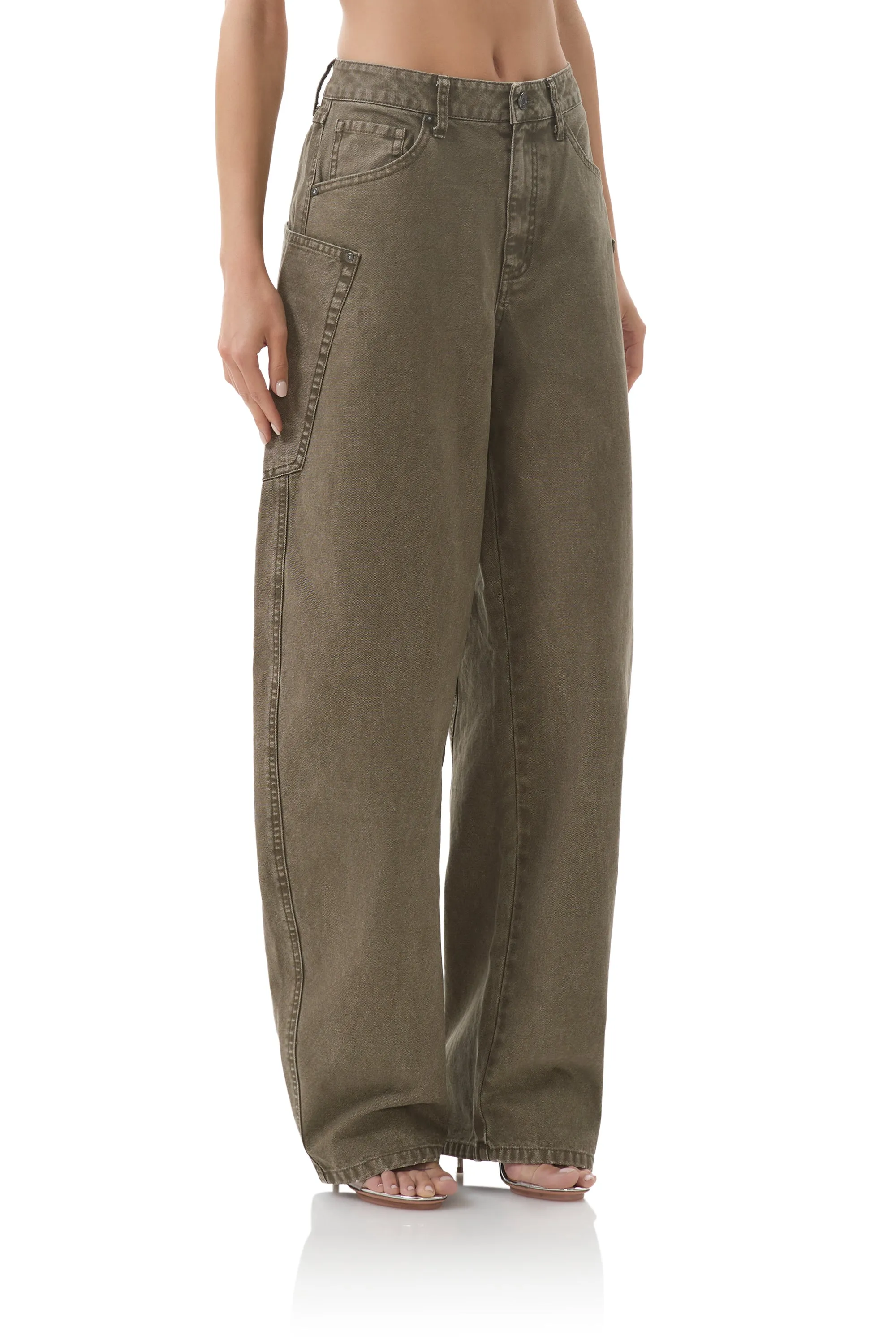 Smooth Finish AllDayComfort Bexley Barrel Pant - Olive Night
