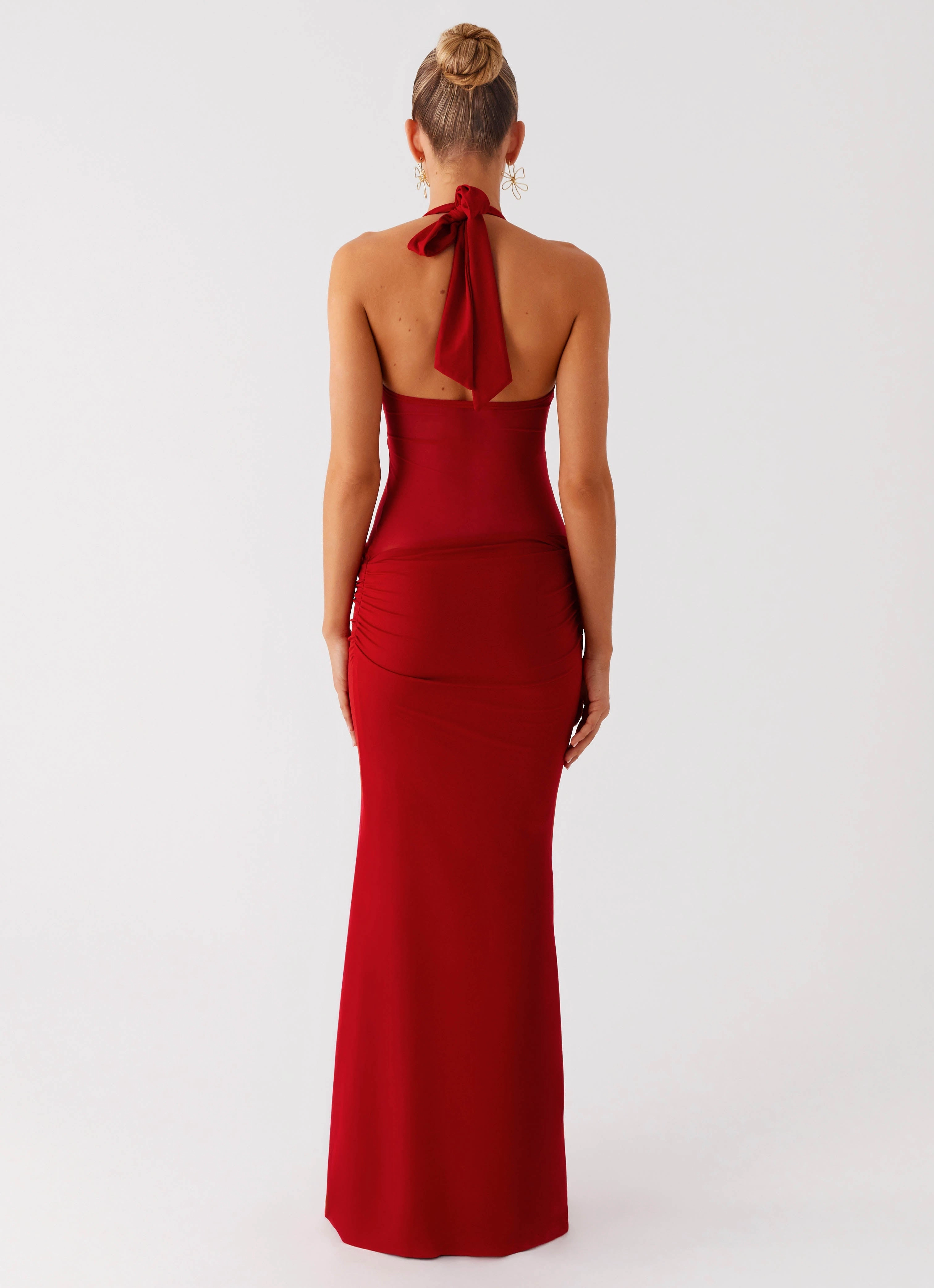 Billen Halter Maxi Dress - Red Work Vibes