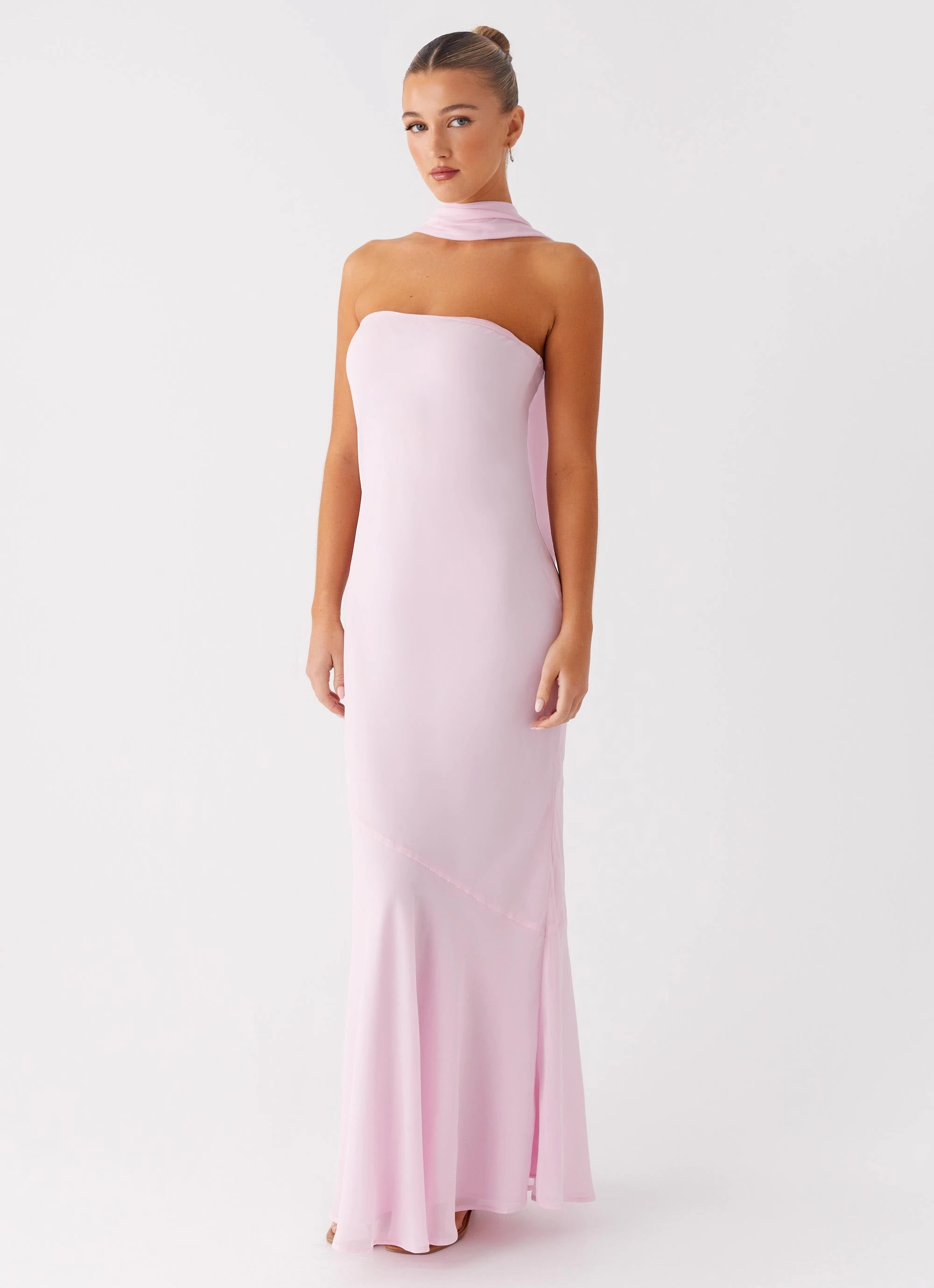 Under The Pagoda Maxi Dress - Pink Minimalist Fit
