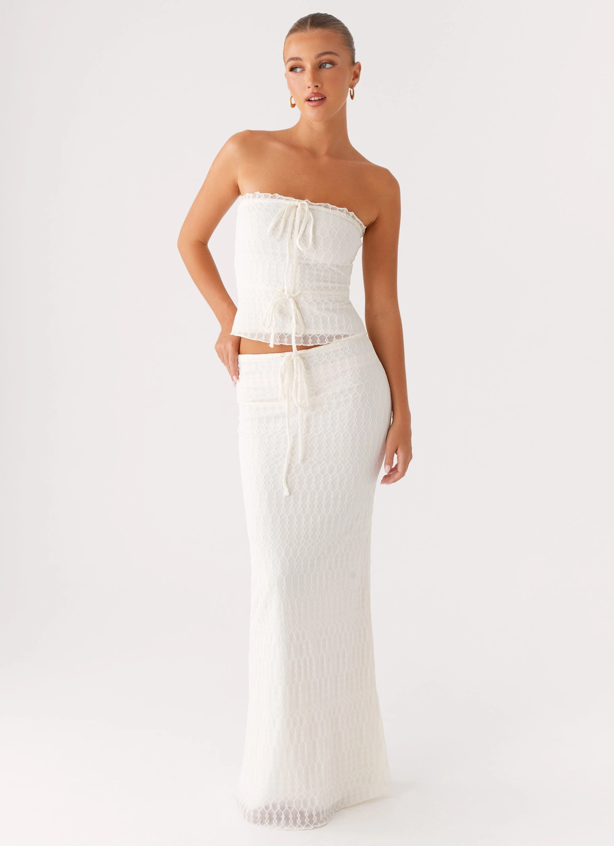 Pocket Design Tear Resistant Material Blakely Maxi Skirt - Ivory