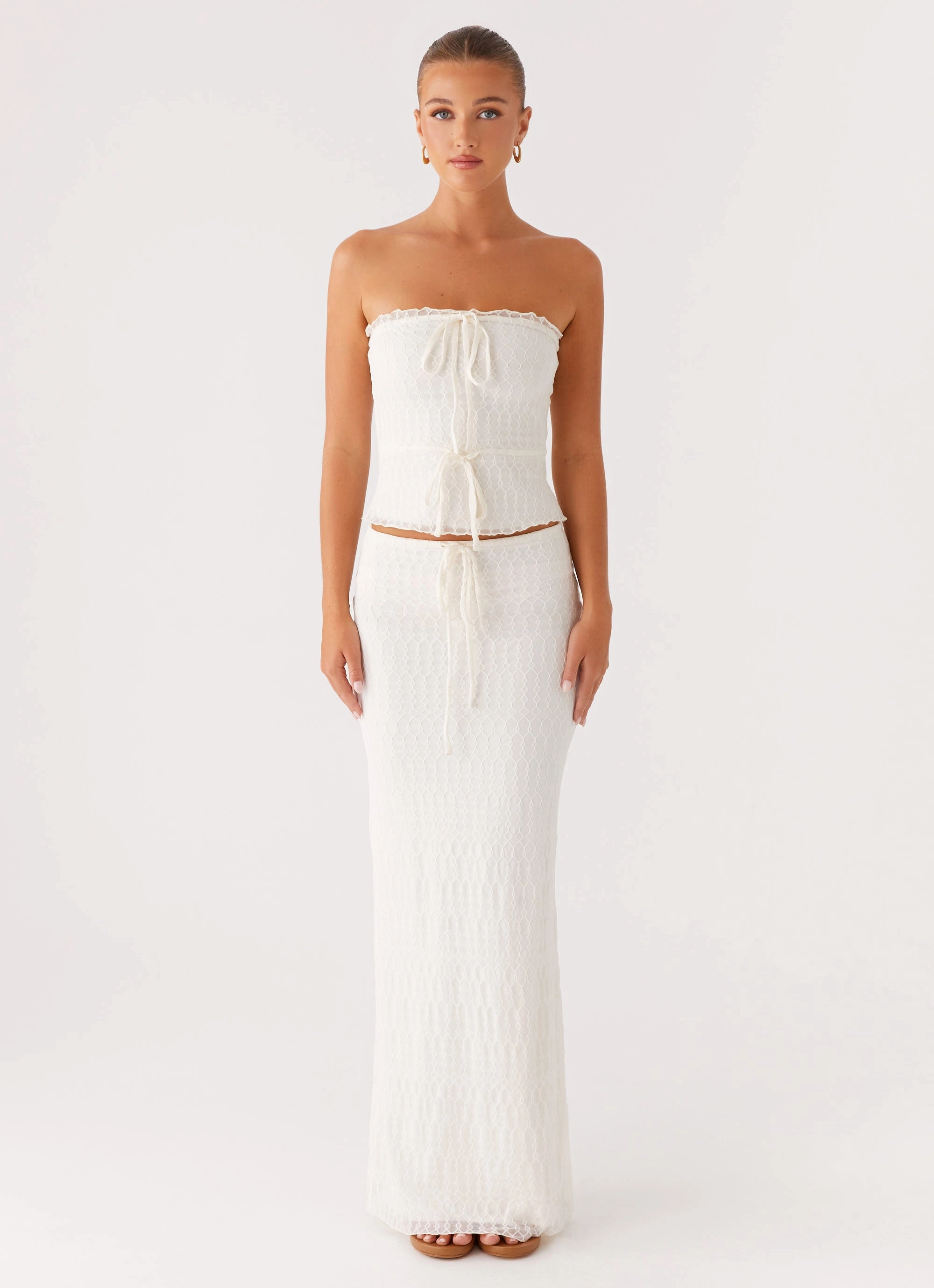 Elegant Feel Tagless label Blakely Maxi Skirt - Ivory