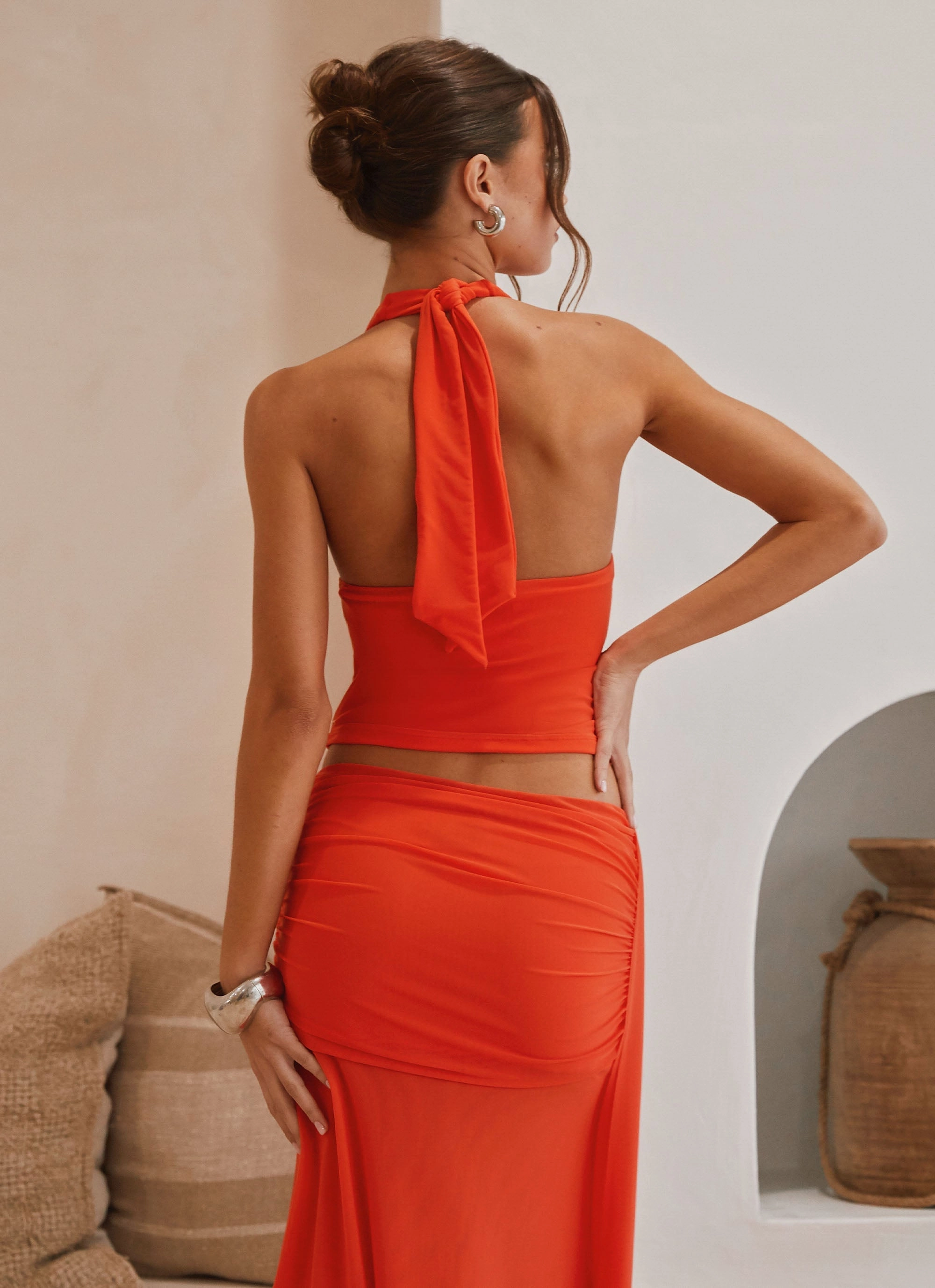 QuickPackFoldableDesign Blaze Halter Top - Fire Red